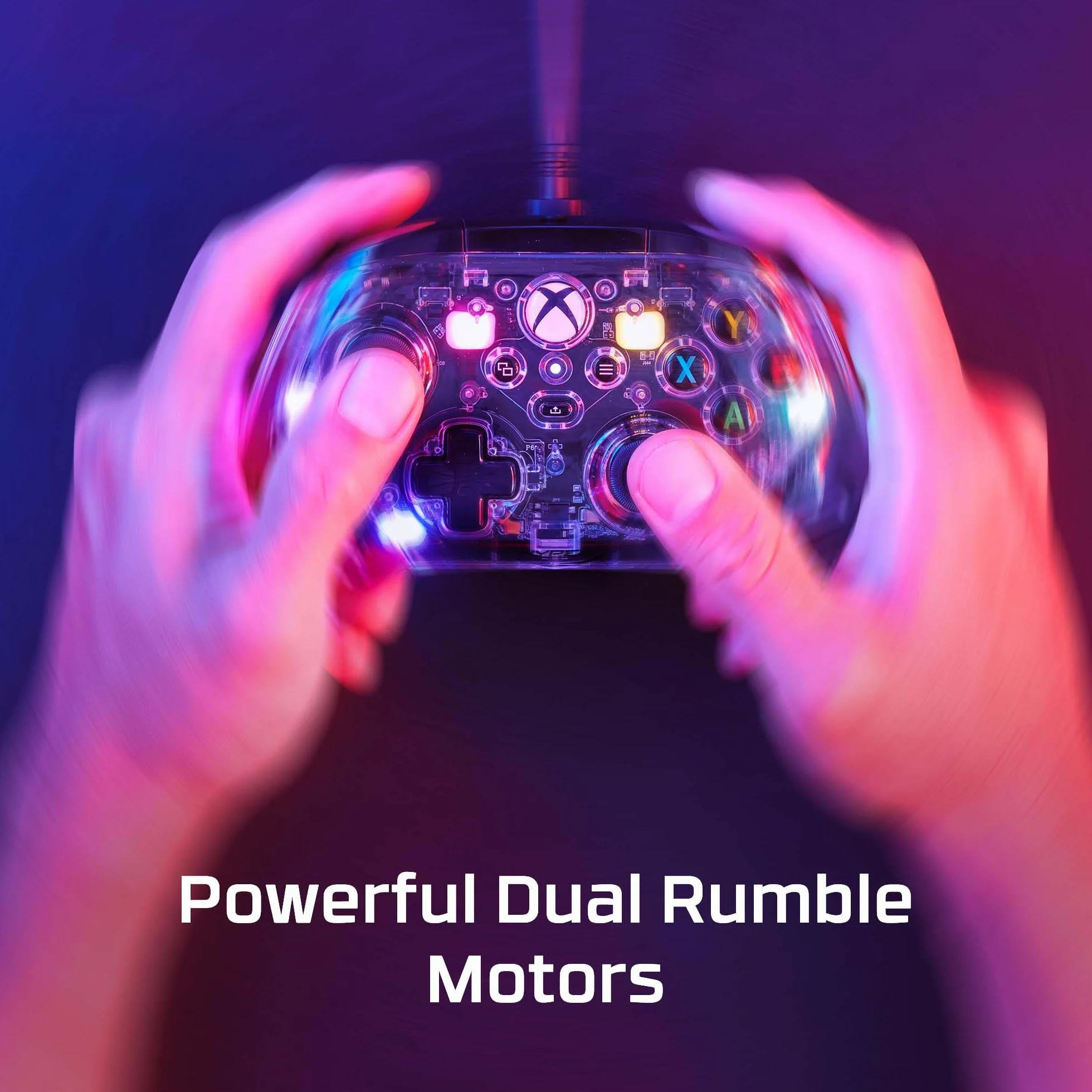 HyperX Clutch Gladiate RGB przewodowy kontroler do Xbox One, Xbox Series X|S, Windows 10/11, Joystick, Gamepad, silniki wibracyjne, z podwójnym silnikiem wibracyjnym, RGB