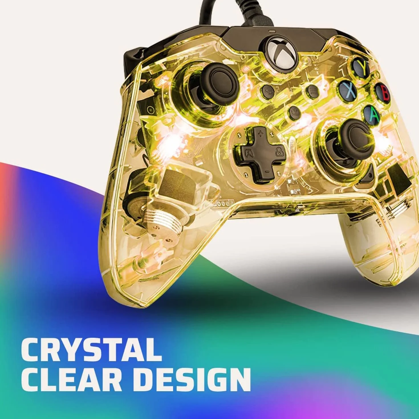 PDP Przewodowy kontroler gier Afterglow LED - Światła kolorowe RGB Hue - Złącze USB - Sterowanie dźwiękiem - Podwójny wibracyjny gamepad - Xbox Series X | S, Xbox One, PC