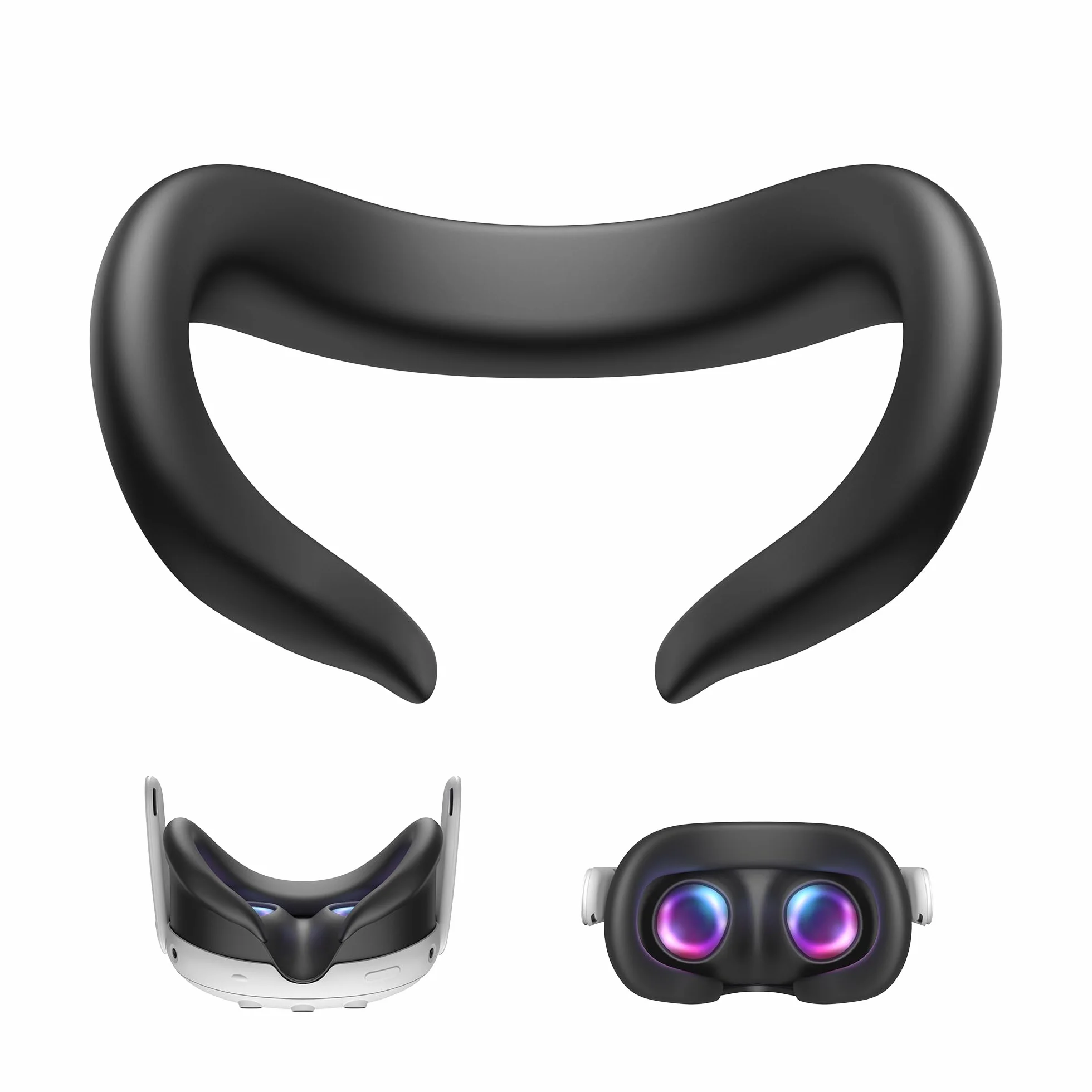 KIWI design F3 silikonowa nakładka na twarz kompatybilna z Meta Quest 3, odporna na pot osłona twarzy VR, nie dla Quest 3S