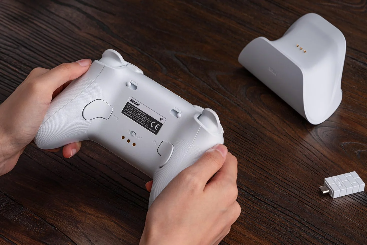 8BitDo Ultimate 2 Wireless Controller for Windows PC, Apple, Steam & Android, Gaming Controller with TMR Joysticks, Hall/Tactile Triggers, 1000Hz Polling Rate, White