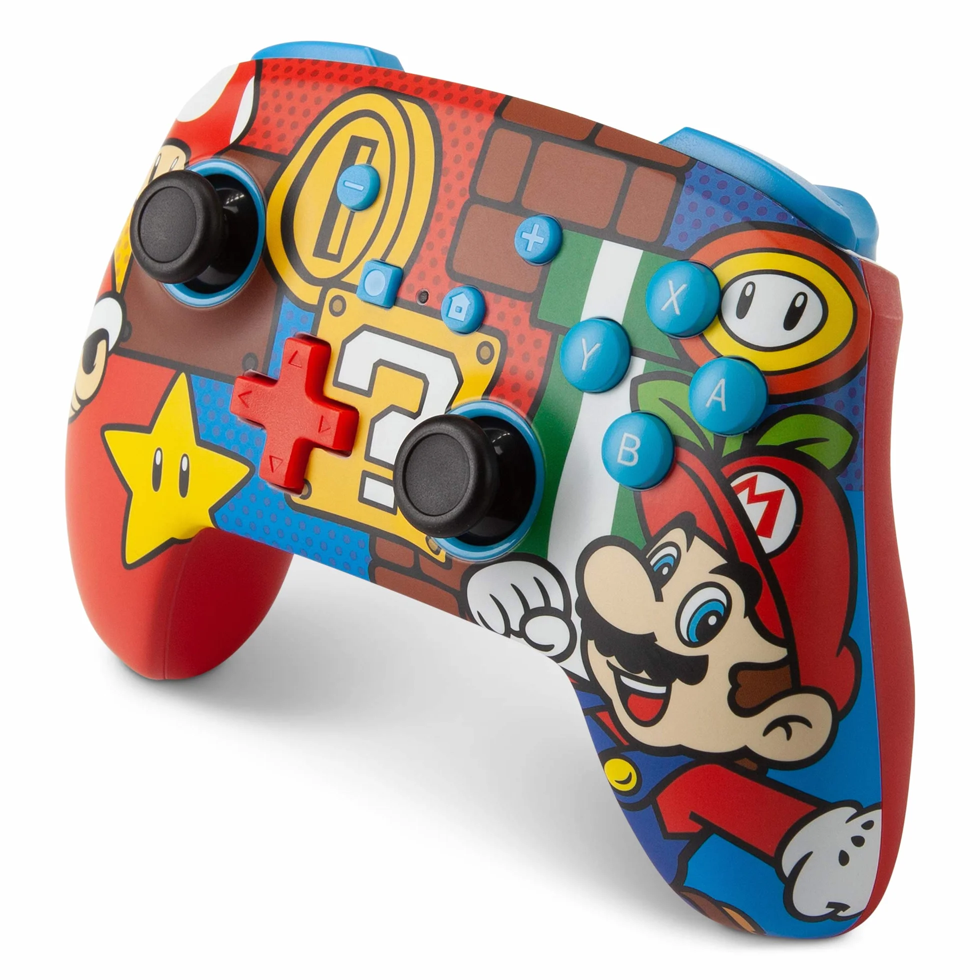 Ulepszony kontroler bezprzewodowy PowerA do konsoli Nintendo Switch – Mario Pop, Nintendo Switch Lite, gamepad, kontroler gier, kontroler Bluetooth, ekskluzywny Amazon