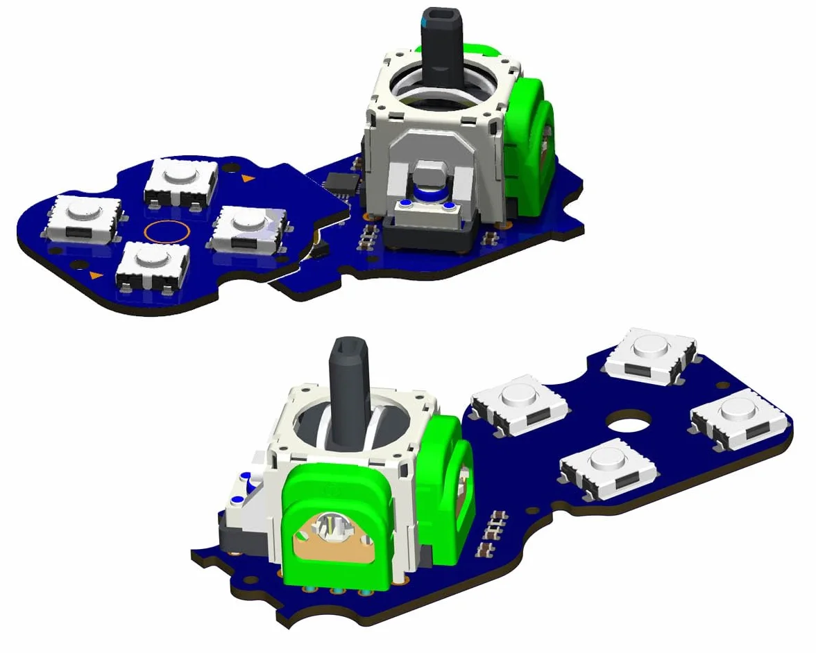 ElecGear TMR Joystick i 8x Mikroprzełączników Dotykowych do Victrix Pro BFG Kontrolera, Moduł PCB do Lewego i Prawego Dżojstik z D-Pad i Przyciskami Funkcyjnymi ABXY