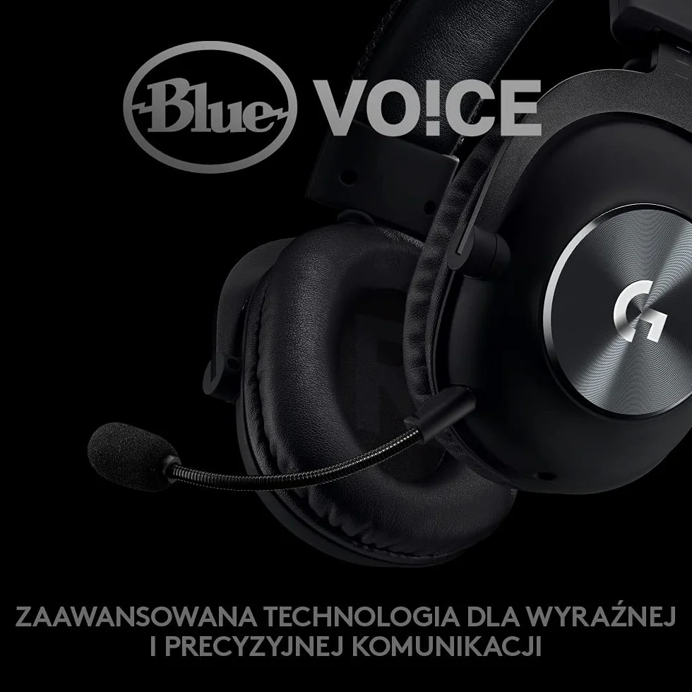 Logitech G PRO Gaming Headset, Słuchawki nauszne z przetwornikami audio PRO-G 50 mm, aluminium, stal i pianka z pamięcią kształtu, wygodne i trwałe, do gier e-sportowych, PC/PS/Xbox/Switch - Czarny