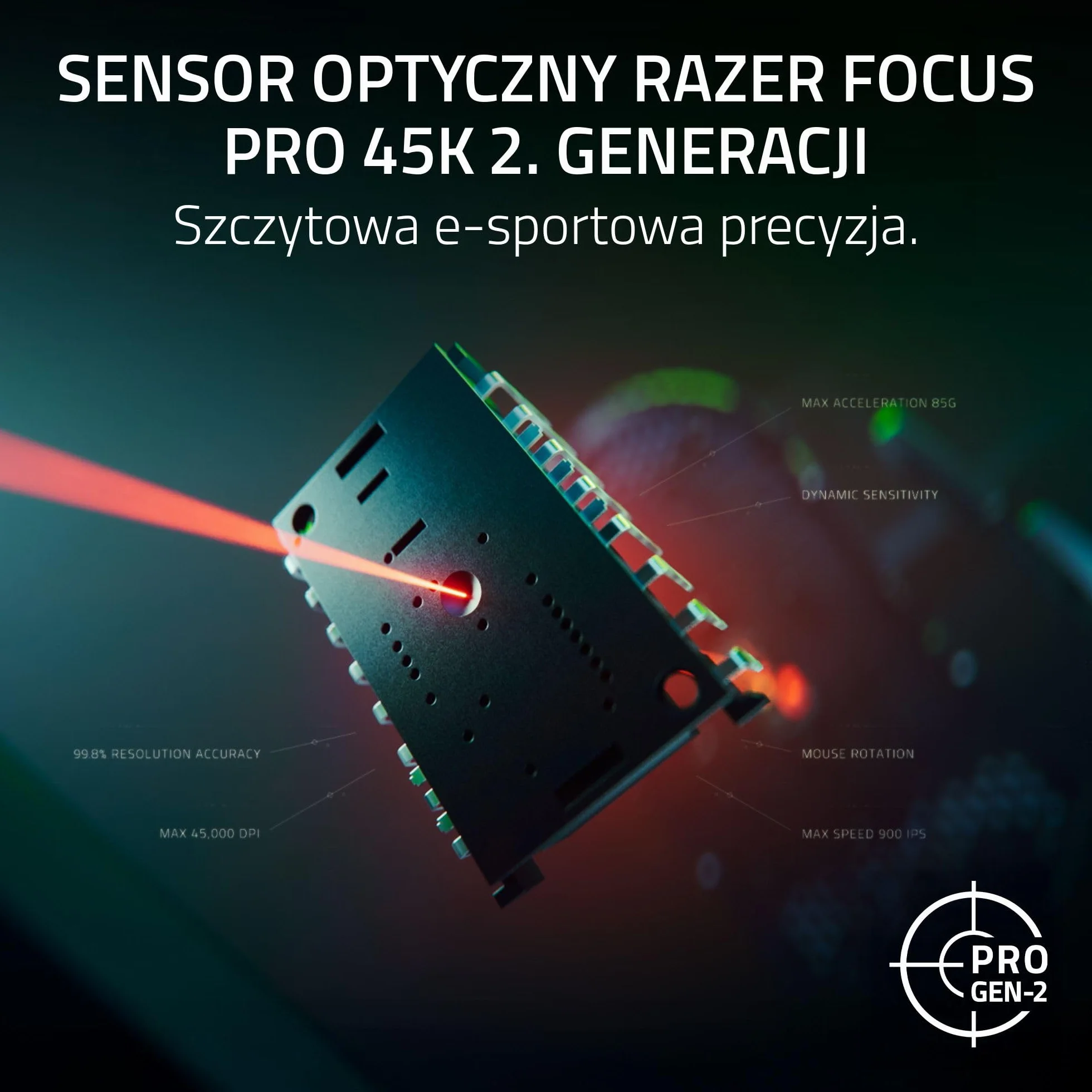Razer DeathAdder V4 Pro bezprzewodowa mysz ergonomiczna 57 g 2,4 GHz Hyperspeed Focus Pro 45K 8K Hz Polling przełączniki optyczne Gen-4 Biały