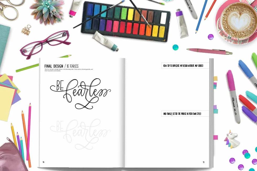 The Ultimate Guide to Modern Calligraphy & Hand Lettering for Beginners: Learn to Letter: A Hand Lettering Workbook with Tips, Techniques, Practice Pages, and Projects