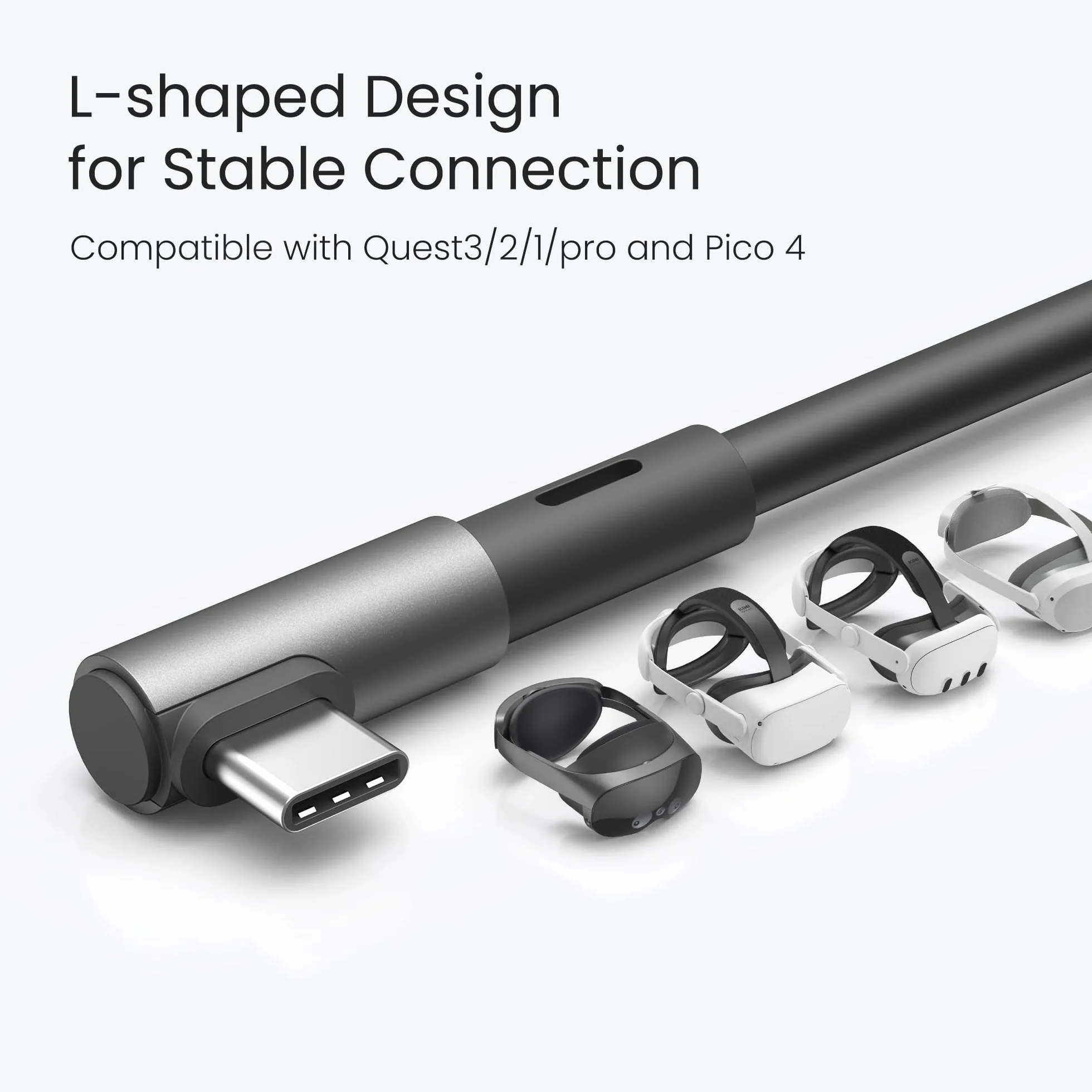 KIWI design Kabel łączący 6 m, kompatybilny z akcesoriami Oculus/Meta Quest 3S i Quest 3/2/Pro/Pico 4, kabel USB 3.0, z super prędkością 5 Gb/s