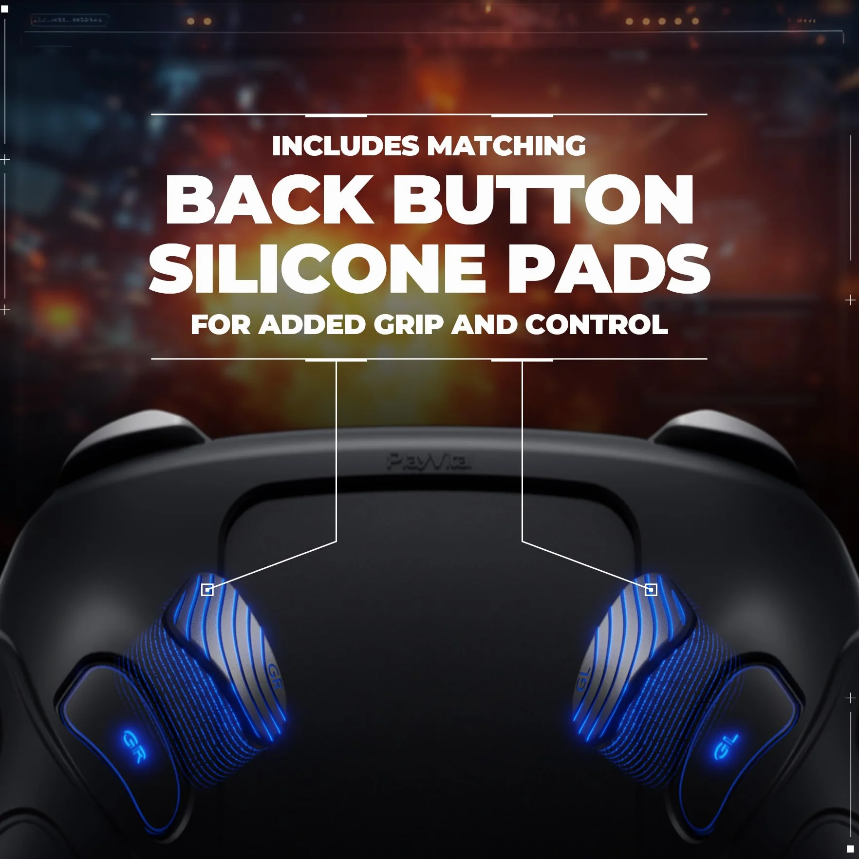 PlayVital Osłona na Kontroler do Switch 2 Pro z Osłonami na Tylne Przyciski & Nakładkami Joystick & Naklejkami,Silikonowe Etui Ochronne do Switch 2 Pro, Antywstrząsowy Grip-Czarny