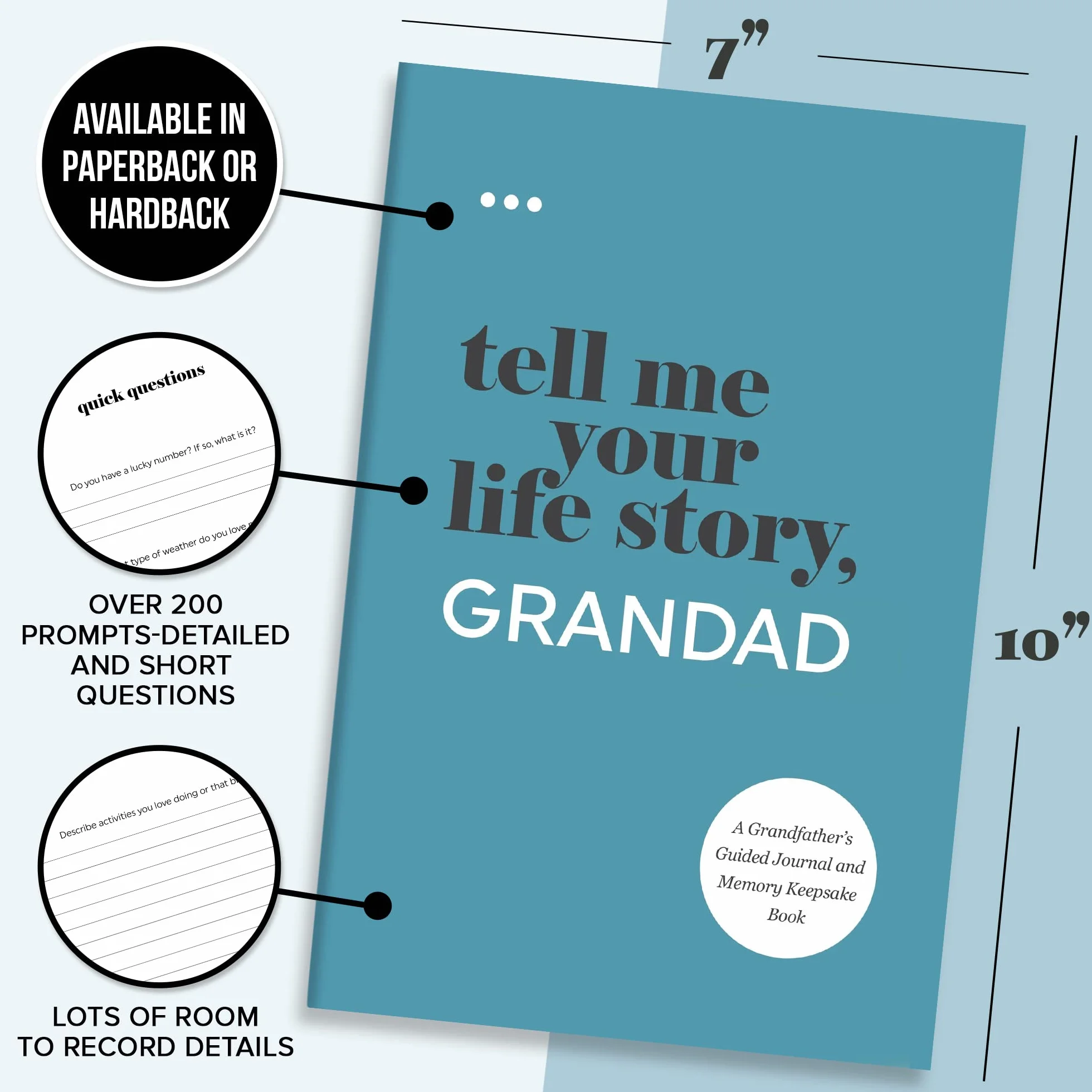 Tell Me Your Life Story, Grandad: A Grandfather’s Guided Journal and Memory Keepsake Book