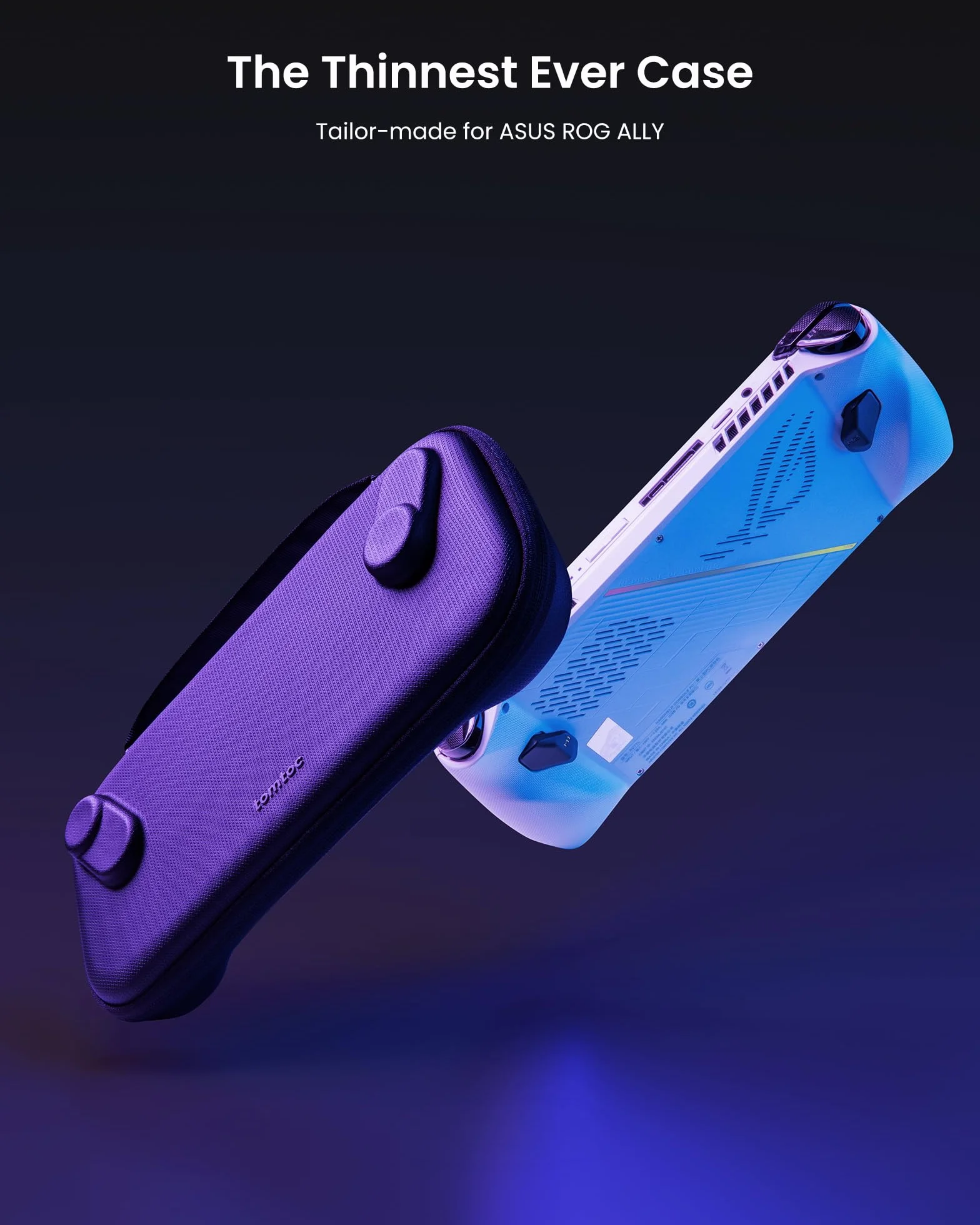 tomtoc Etui kompatybilne z ASUS ROG Ally/ROG Ally X, smukłe etui, ochronne, twarda przenośna torba podróżna na konsolę ASUS ROG Ally, lekkie podróżne