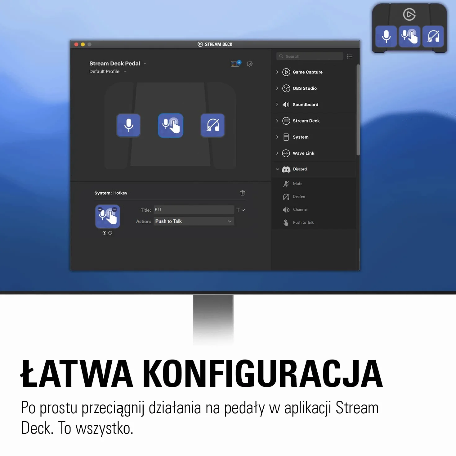 Elgato Stream Deck Pedal – kontroler do studia niewymagający użycia rąk, 3 przełączniki nożne makro, wyzwalanie działań w aplikacjach, takim jak OBS, Twitch, YouTube, działa z komputerami Mac, PC