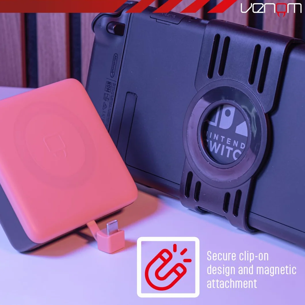 Venom Nintendo Switch 2 Power Bank & Stojak | Powerbank 20000mAh z Podstawką i Wyświetlaczem LED