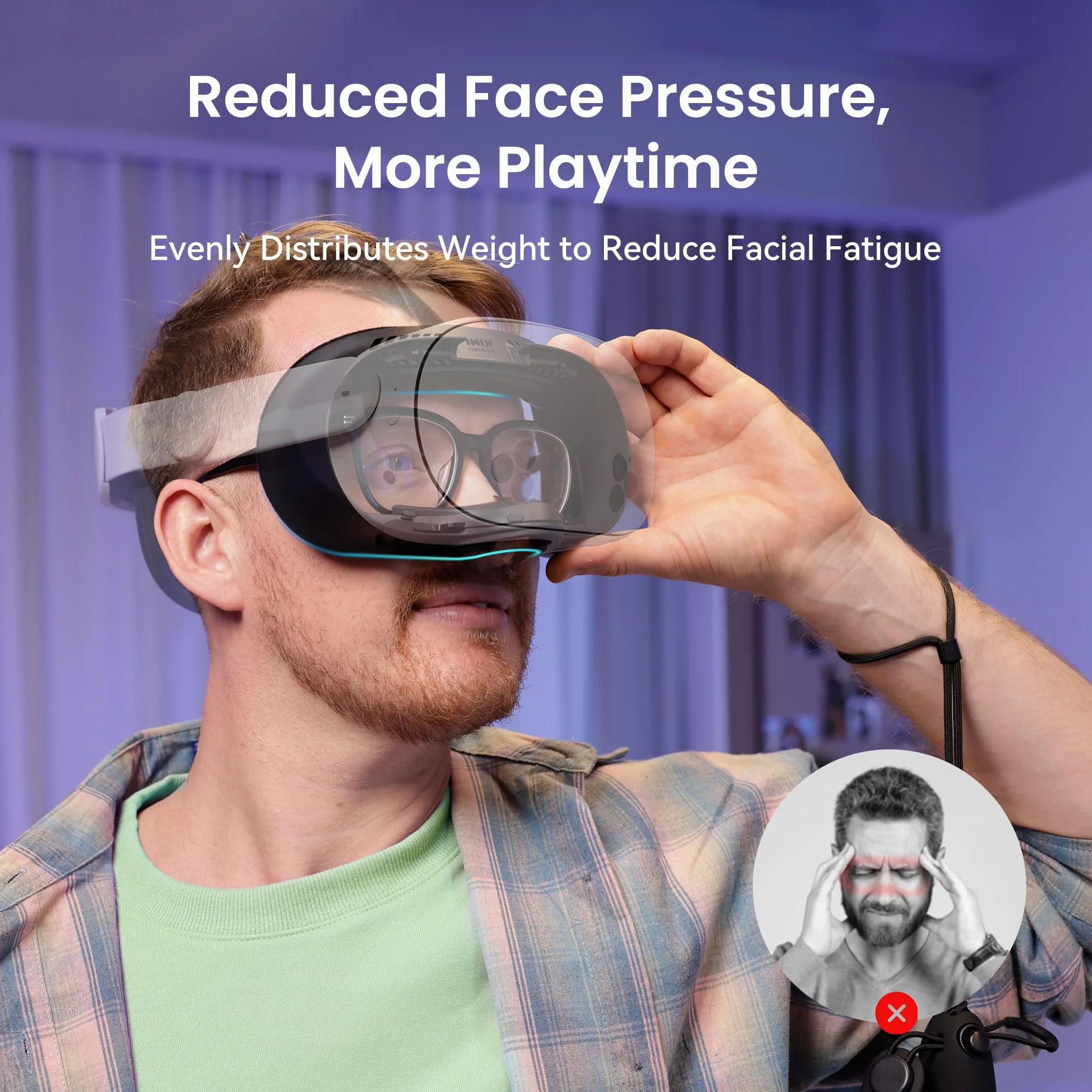 KIWI design Podkładki na twarz z interfejsem twarzy V4 kompatybilne z Oculus/Meta Quest 3S, nie są kompatybilne z Meta Quest 3