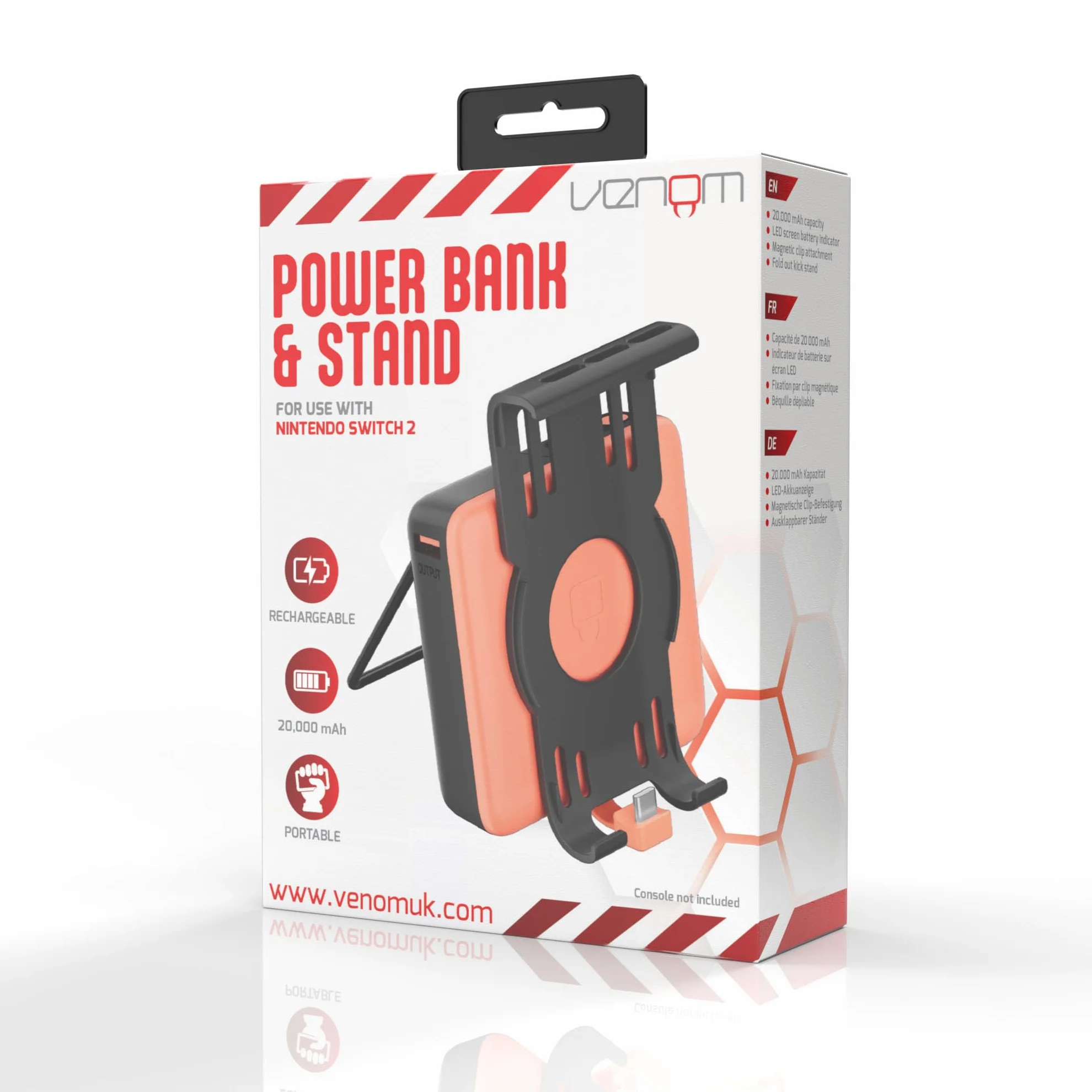 Venom Nintendo Switch 2 Power Bank & Stojak | Powerbank 20000mAh z Podstawką i Wyświetlaczem LED
