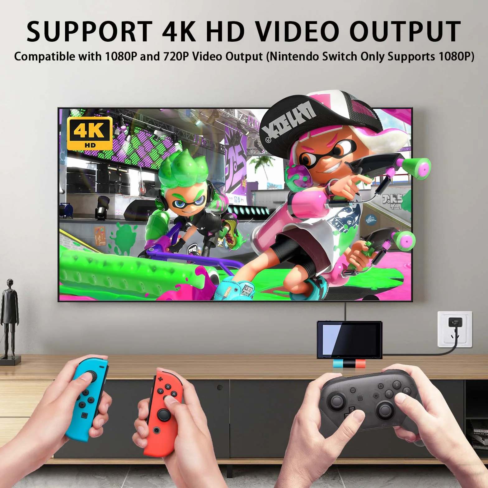 Dock TV Switch - składana stacja dokująca Tendak do przełącznika Nintendo/przełącznika OLED, przenośna stacja przełącznika typu C z adapterem HDMI i portem USB 3.0
