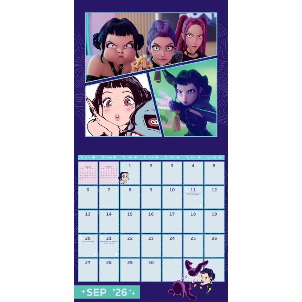 KPOP Demon Hunters 2026 Square Calendar