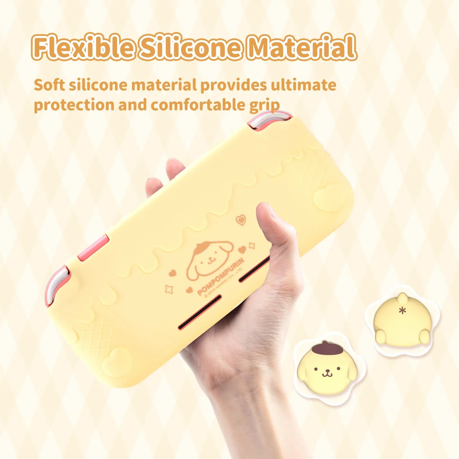 Kuitmor Etui Ochronne na Switch Lite, Urocza Okładka na Switch, Ochrona Przed Zarysowaniami, Miękka Silikonowa Osłona na Switch Lite 2019 z 2 Pokrywkami na Gałki -