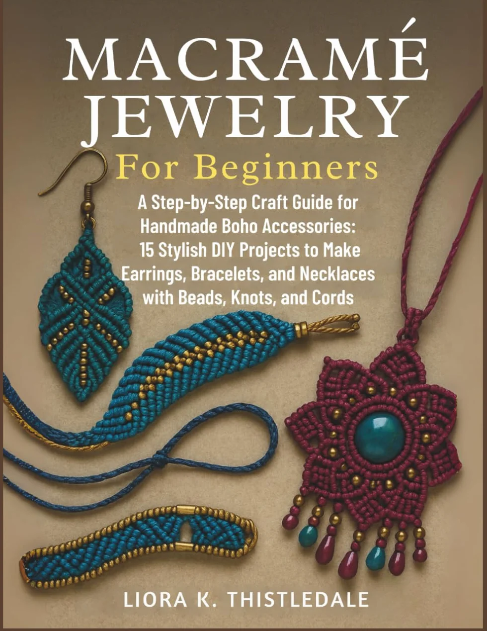 Macramé Jewelry For Beginners: A Step-by-Step Craft Guide for Handmade Boho Accessories: 15 Stylish DIY Projects to Make Earrings, Bracelets, and Necklaces with Beads, Knots, and Cords