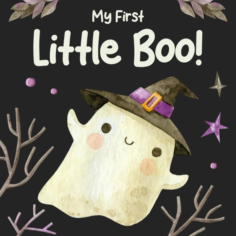 Baby 1st Halloween Gifts: My First Little Boo! High Contrast Book For Newborns 0-12 Months: +99 Soft Black & White Pictures For Infants, Boys, Girls With Pumpkins, Bats
