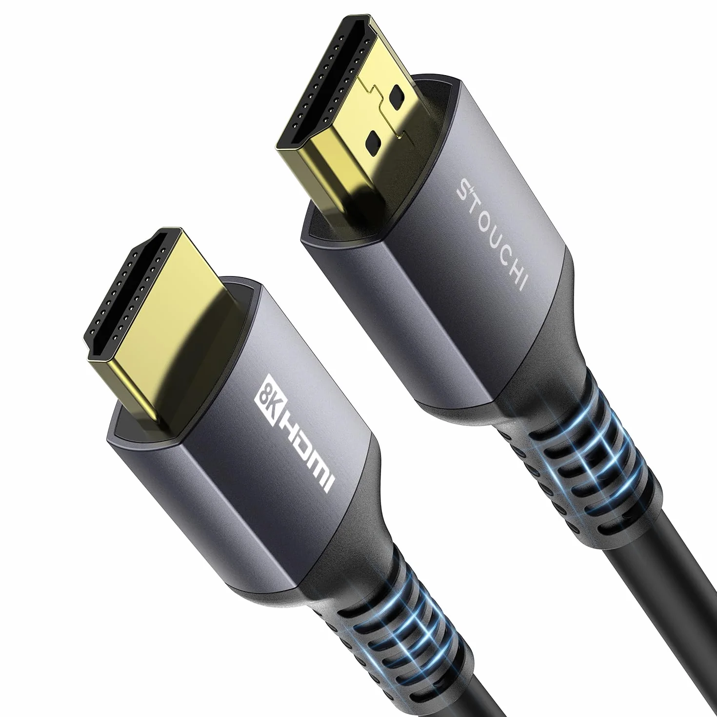 Stouchi 8K HDMI 2.1 kabel 5 m, CL3 In Wall Plenum-Rated High Speed Ultra HD 48 Gbps obsługa kabla 8K60 4K120 eARC RTX HDR10 4:4:4 HDCP 2.2&2.3 Dolby kompatybilny z PS5, Xbox Series X