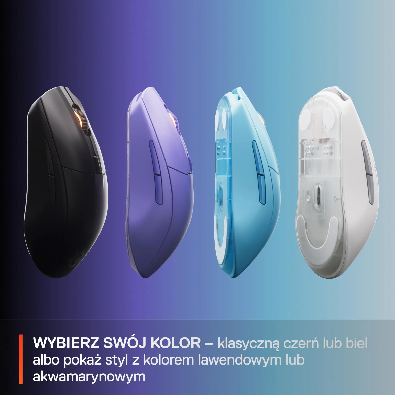 SteelSeries Rival 3 Wireless Gen 2 mysz do gier 2,4 GHz Bluetooth TrueMove Air 18000 DPI 60M kliknięć PTFE Lavendowy