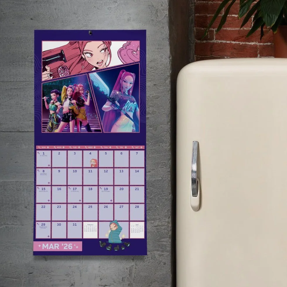 KPOP Demon Hunters 2026 Square Calendar