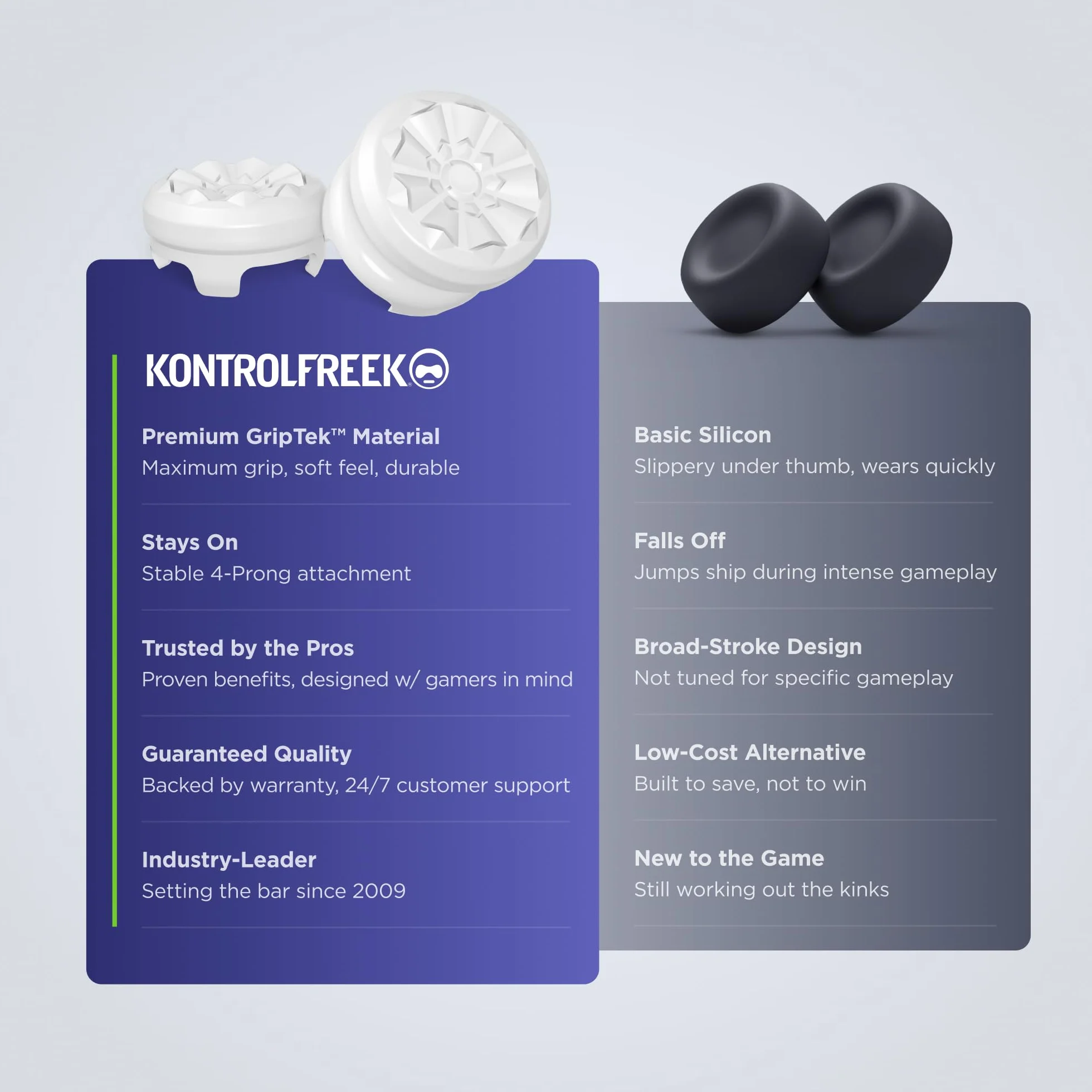 KontrolFreek FPS Freek Galaxy White do kontrolerów Xbox One i Xbox Series X | Performance Thumbsticks | 1 drążek wysoki, 1 drążek średniej wielkości | Biały