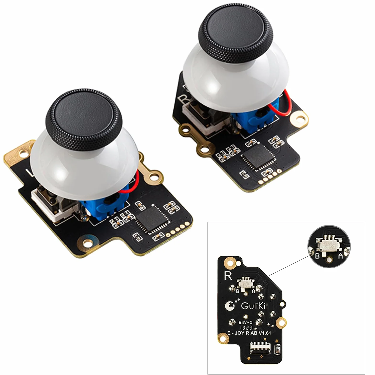 AKNES Gulikt Joysticki elektromagnetyczne do Steam Deck (typ A i typ B), Joysticki z Czujnikiem Halla (bez dryftu) Akcesoria zamienne do Steam Deck - nie wymagają lutowania