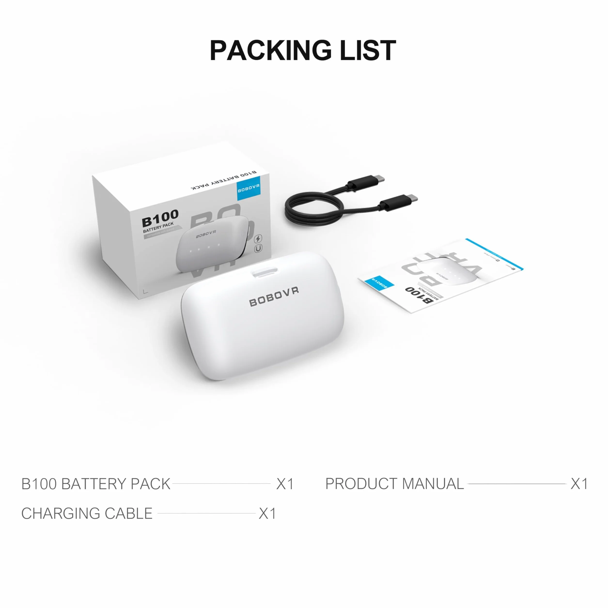 BOBOVR B100 S3 Pro zamiennik akumulatora 10000 mAh, akcesoria do akumulatora z możliwością wymiany podczas pracy, złącza magnetyczne, podwójna moc akumulatora