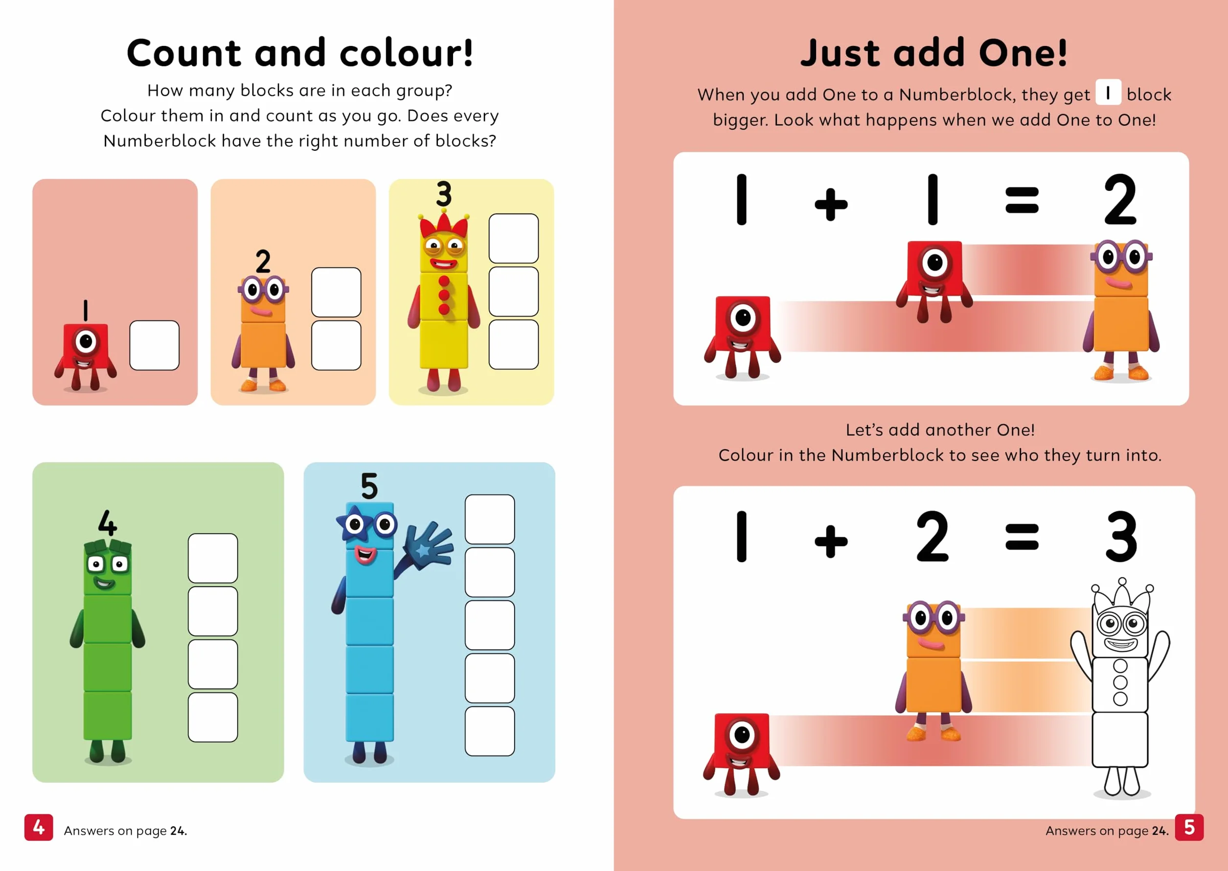 Numberblocks Adding and Subtracting (Red Level Workbook): 2