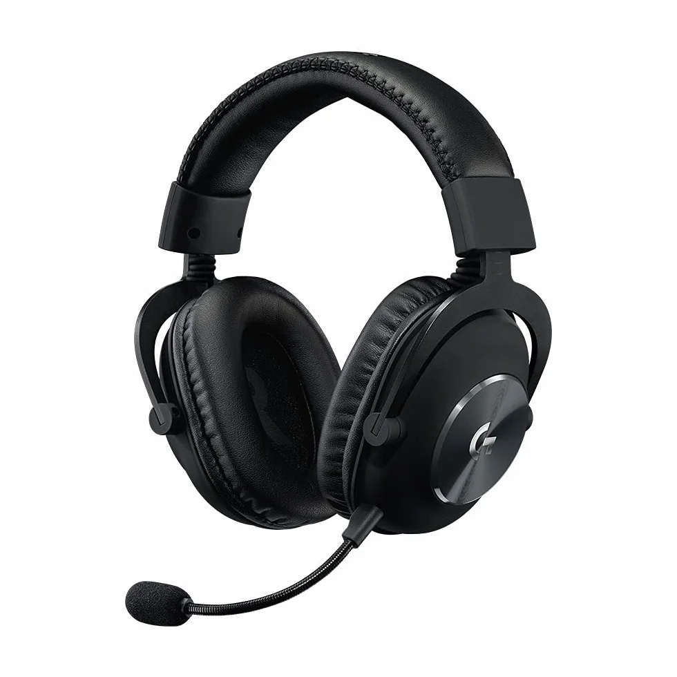 Logitech G PRO Gaming Headset, Słuchawki nauszne z przetwornikami audio PRO-G 50 mm, aluminium, stal i pianka z pamięcią kształtu, wygodne i trwałe, do gier e-sportowych, PC/PS/Xbox/Switch - Czarny