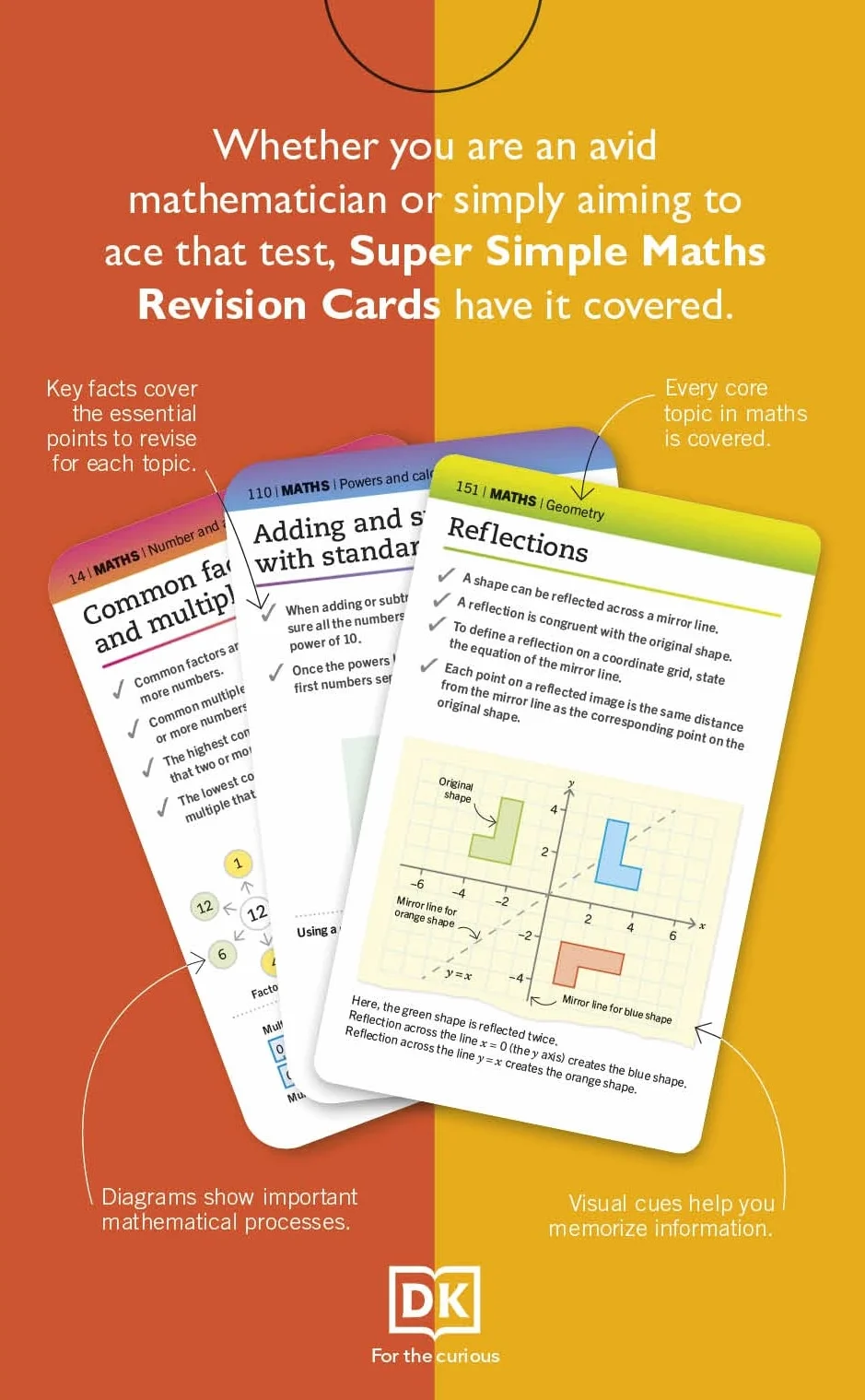 Super Simple Maths Revision Cards Key Stages 3 and 4: 125 Comprehensive, Easy-to-Use Revision Cards for GCSE Exam Preparation