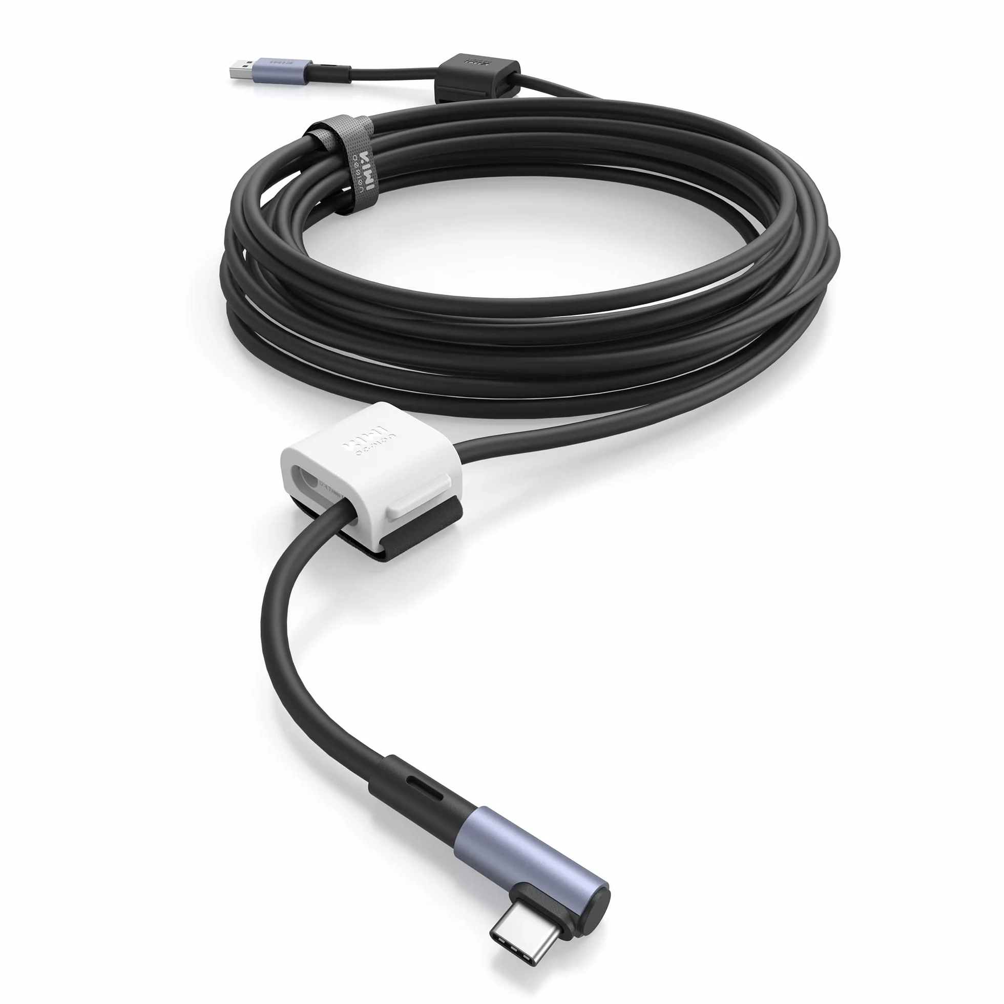 KIWI design Kabel łączący 5 metrów kompatybilny z akcesoriami Quest 3/2, z klipsem na kabel