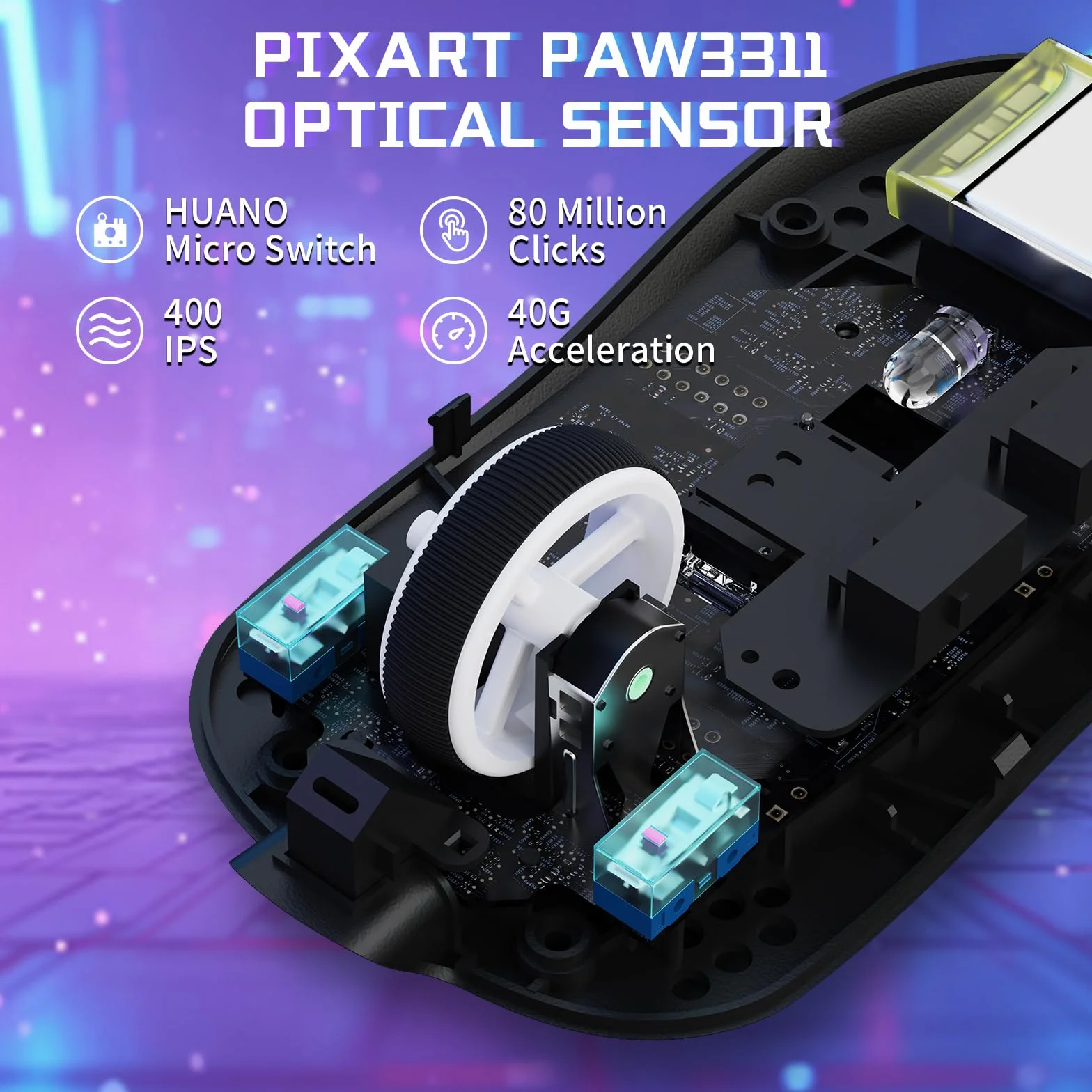 MAMBASNAKE X ATTACK SHARK X8SE Ultralekka bezprzewodowa mysz gamingowa 55g,25000DPI,sensor PixArt PAW3311,BT/2.4G/USB-C,żywotność 80 mln kliknięć,akceleracja 40G,500mAh,sterowniki online,Win/Mac–Biała