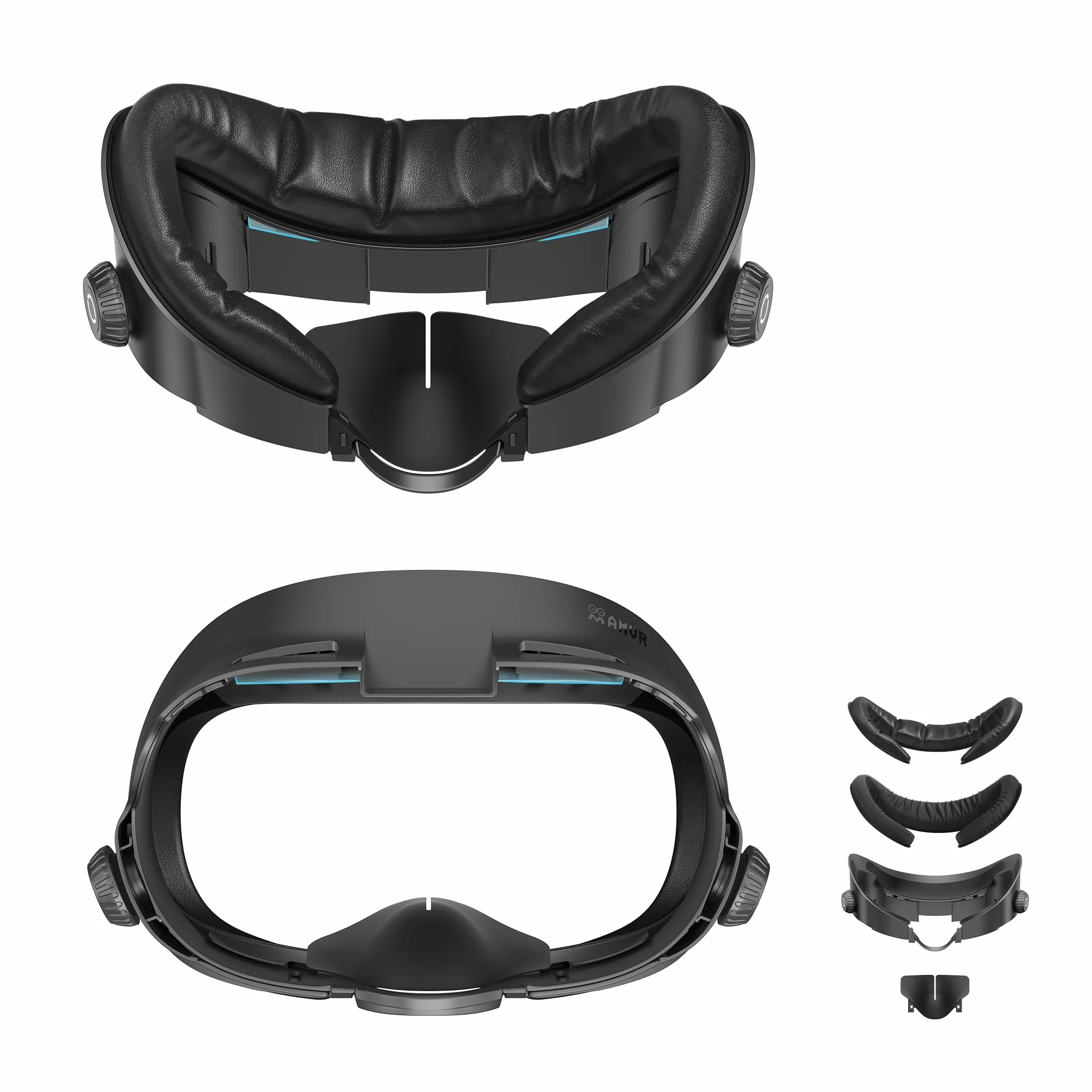 AMVR FC3 Ulepszona nakładka na twarz Interfejs twarzy Kompatybilny z akcesoriami Meta/Oculus Quest 3, z regulowanym pokrętłem, NIE kompatybilny z Meta Quest 3S