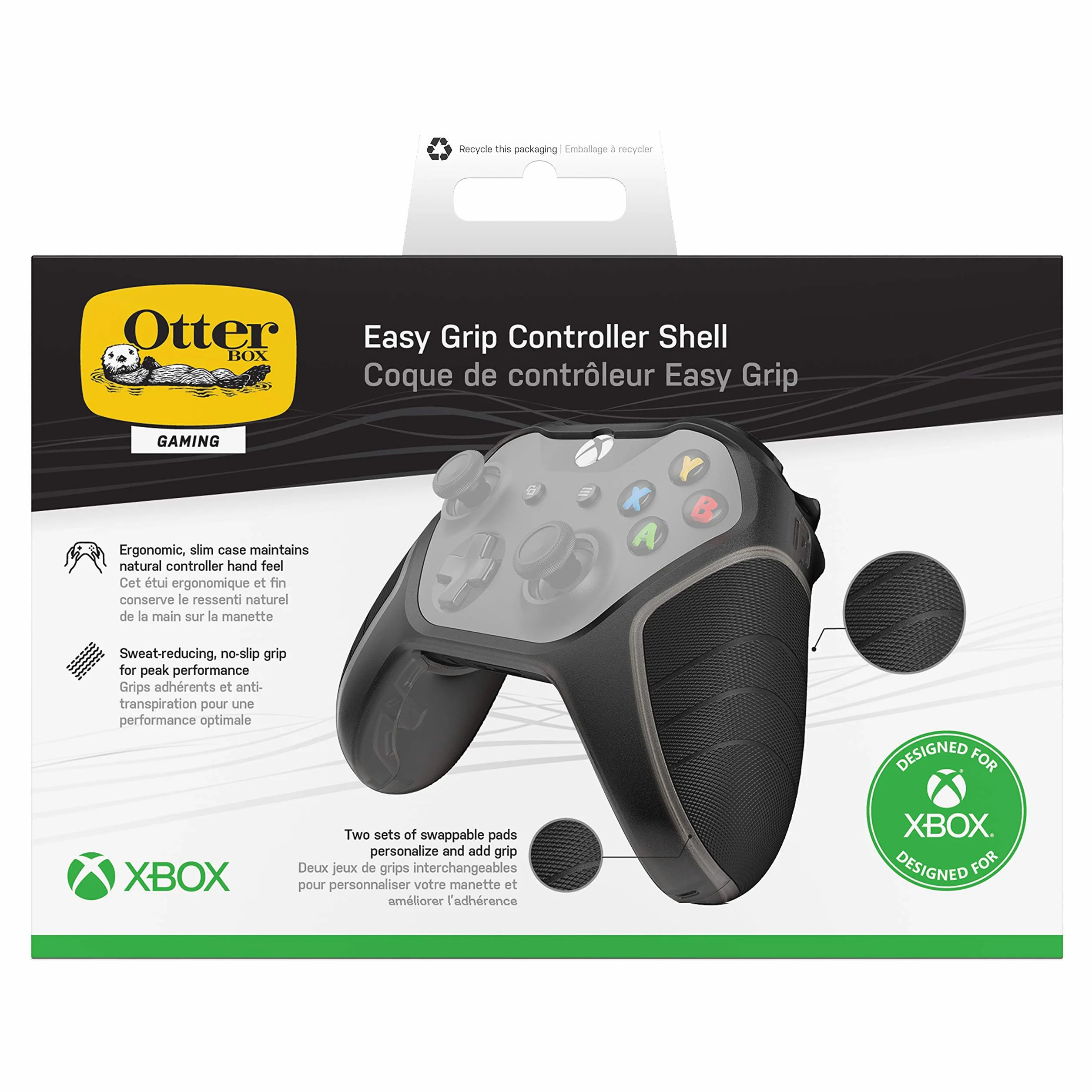 OtterBox dla Xbox One Bezprzewodowy Kontroler, Easy Grip Shell, Czarny