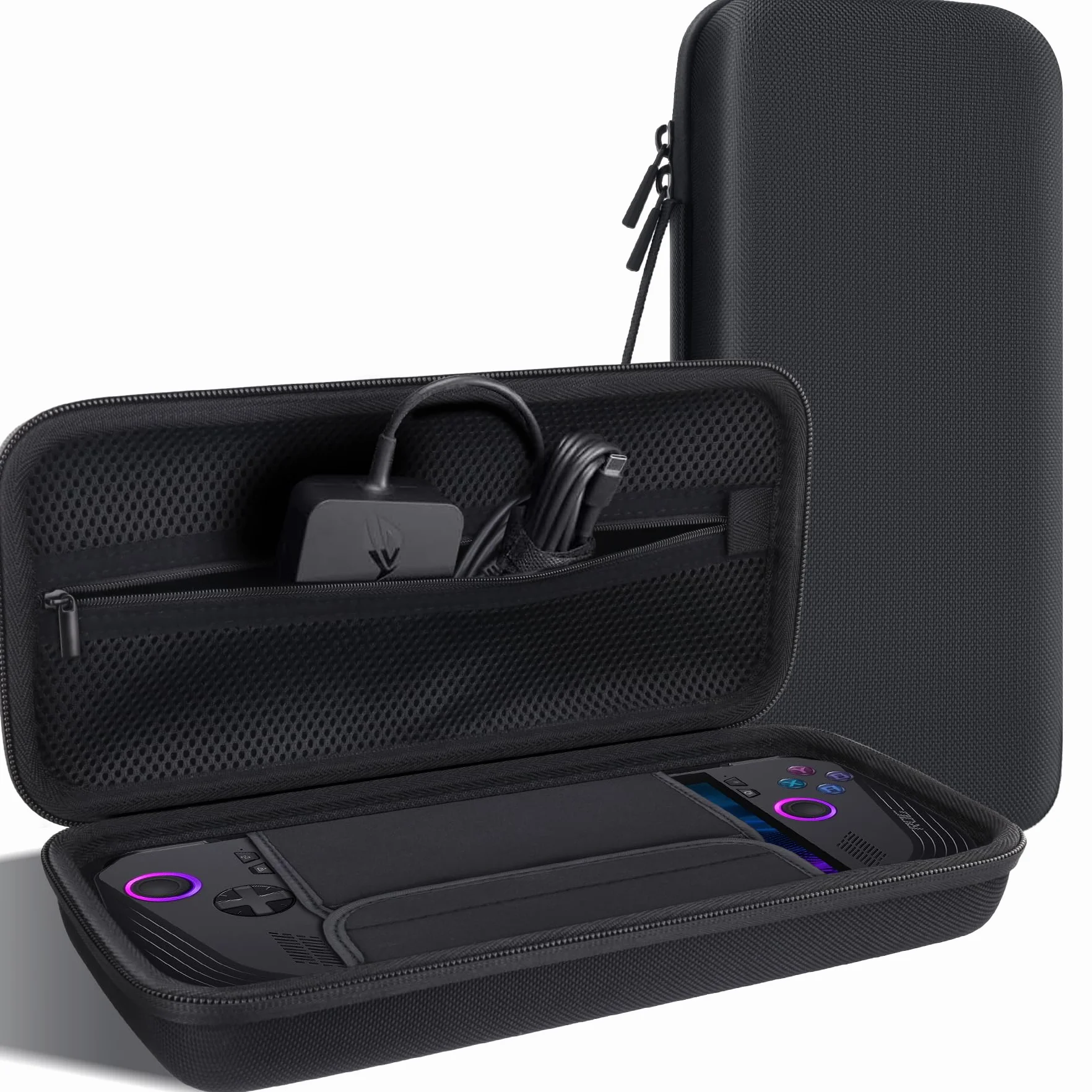 co2CREA Etui podróżne do konsoli do gier ASUS ROG Ally/ASUS ROG Ally X 2024, Czarny, For ROG Ally X 2024, Nowoczesny