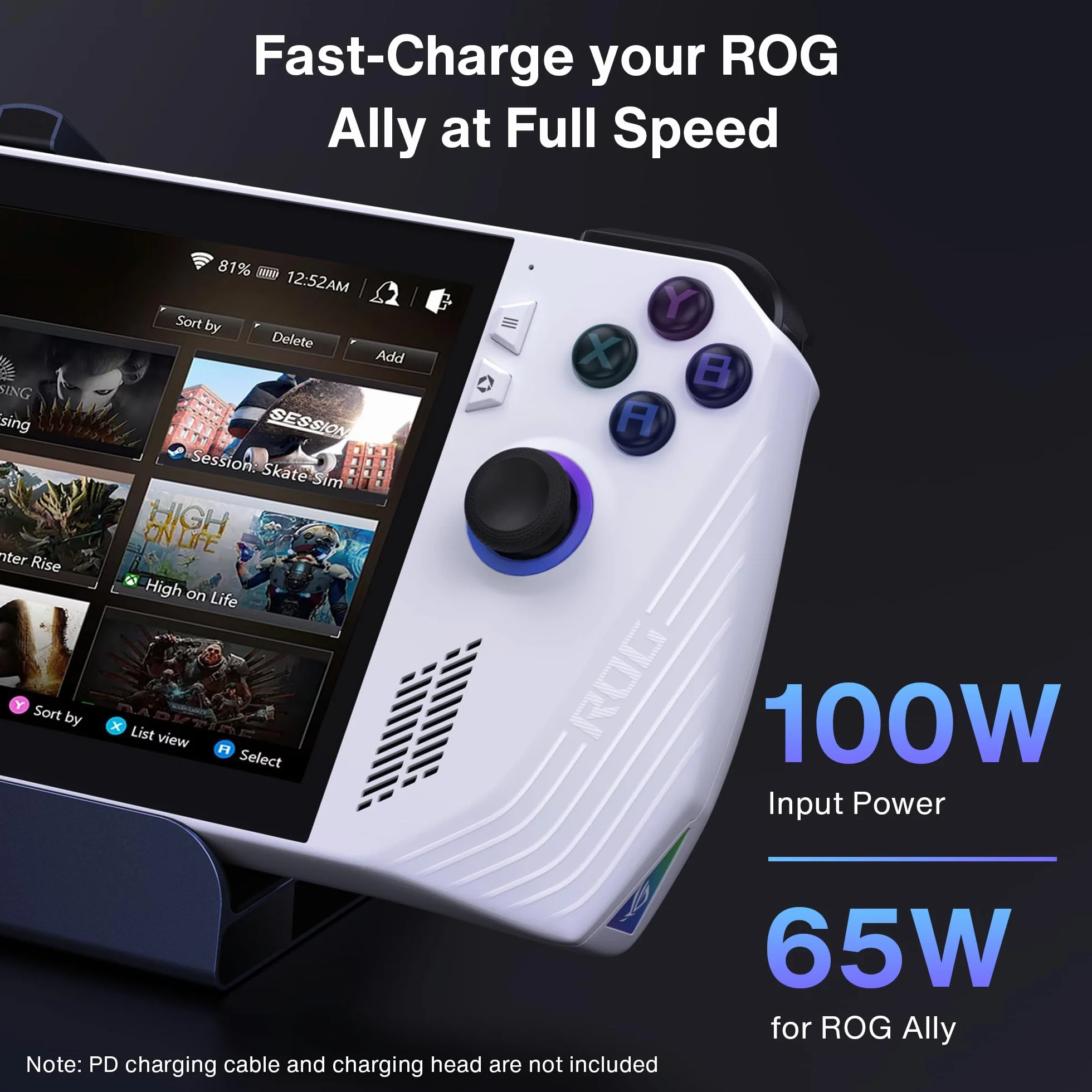 iVANKY 8-w-1 ROG Ally Dock z HDMI 2.1 4K@120Hz, 1Gbps Ethernet, 3 * USB-A 3.0, 100W ładowanie USB-C, Stacja Dokująca Kompatybilna z ASUS ROG Alloy/Lenovo Legion go/Valve Steam Deck