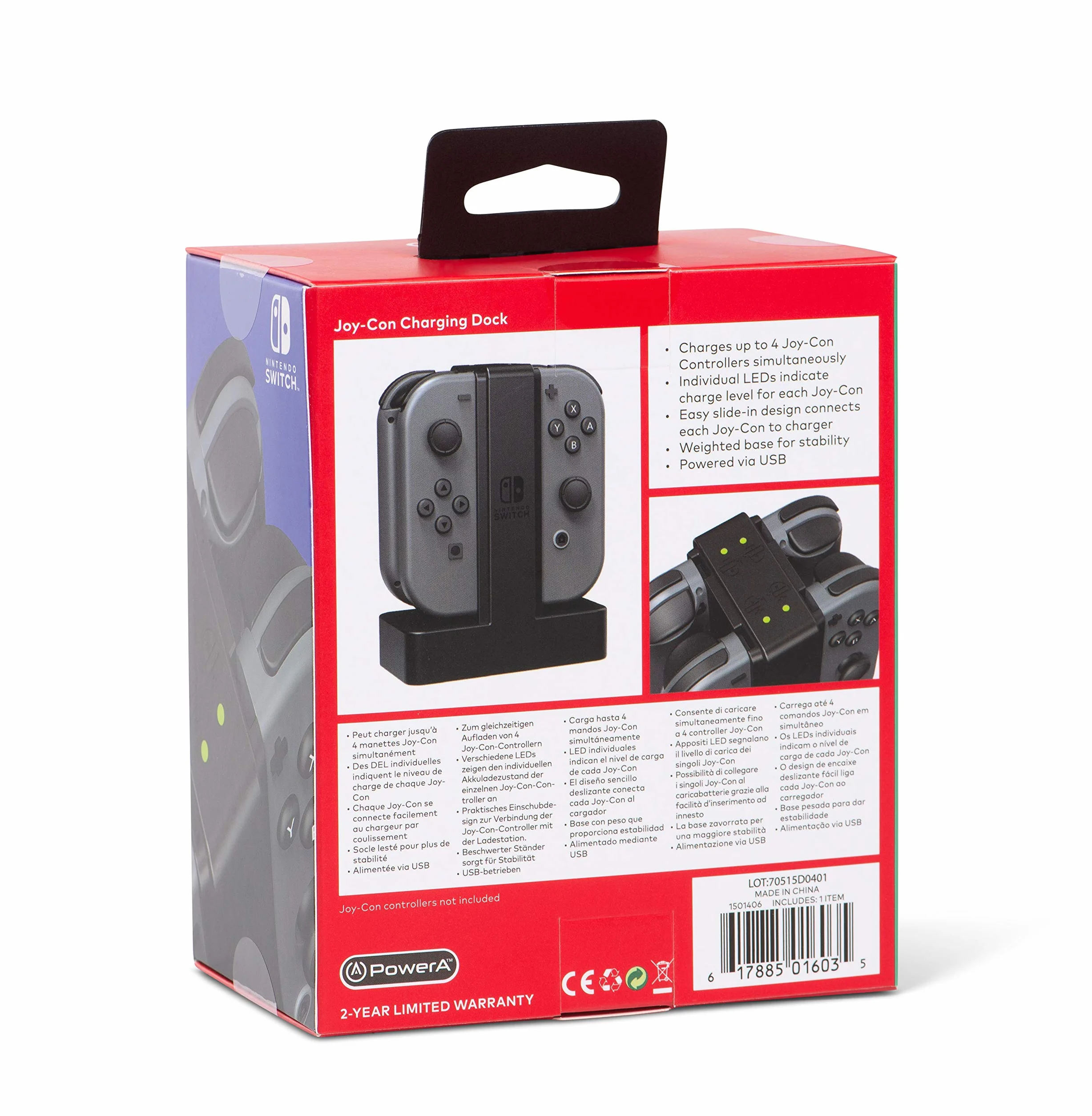 PowerA Stacja ładująca do kontrolerów Nintendo Switch Joy Con – licencjonowana
