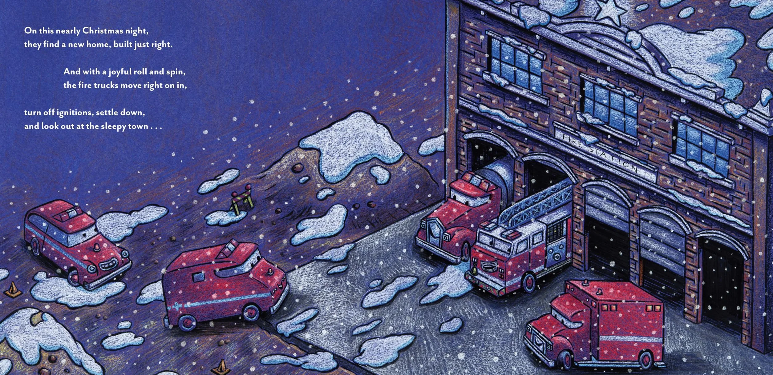 Construction Site on Christmas Night: (Christmas Book for Kids, Children's Book, Holiday Picture Book)