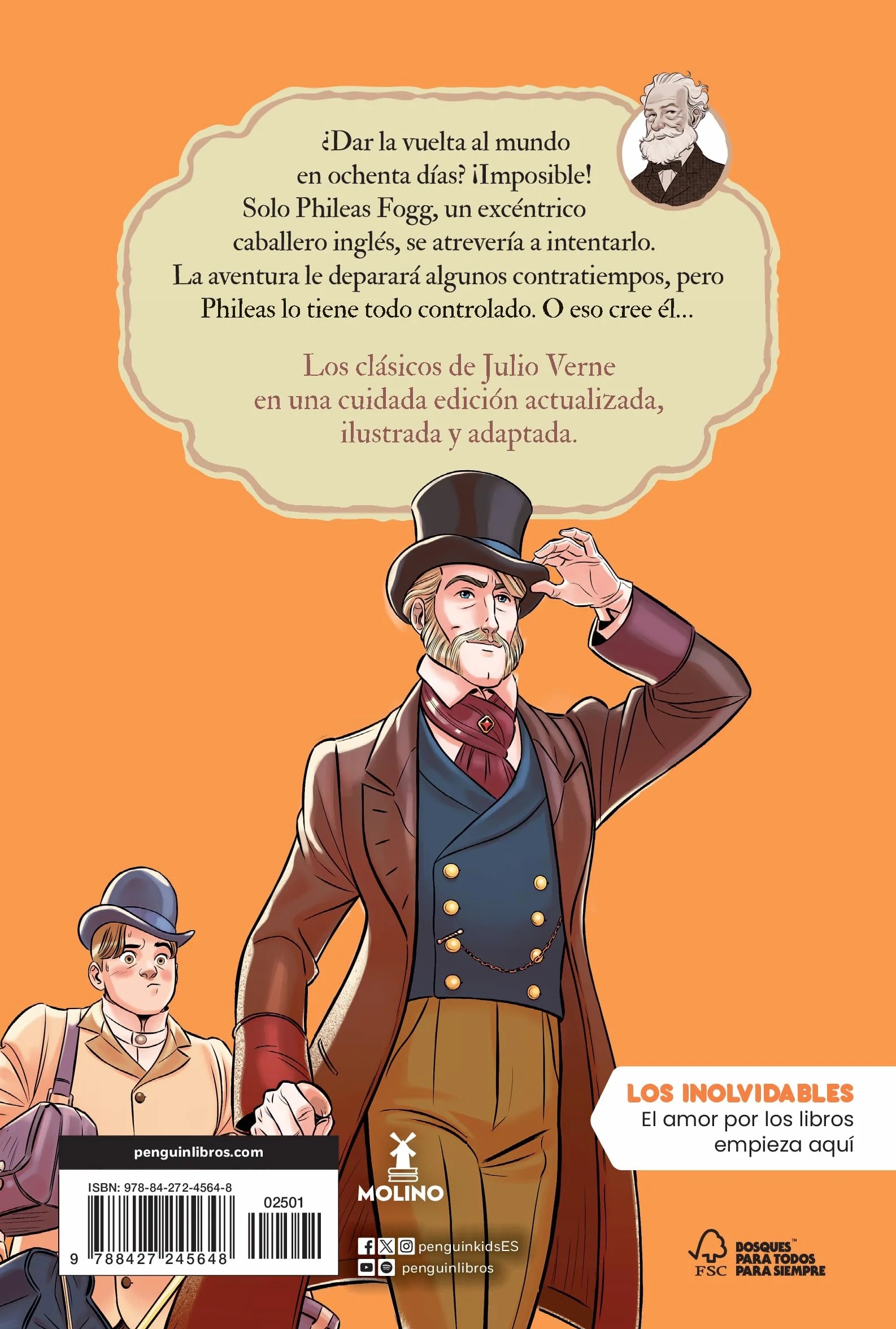 Julio Verne - La vuelta al mundo en 80 días (edición actualizada, ilustrada y adaptada)