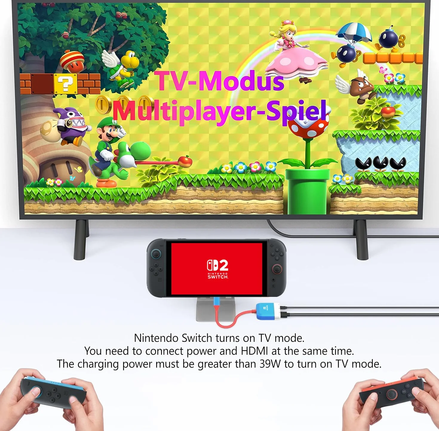 RREAKA Switch Dock do Nintendo Switch OLED, adapter TV 3 w 1 Switch z HDMI 4K, port USB 3.0, ładowanie typu C 100 W, przenośna stacja dokująca z przełącznikiem, do Samsung Dex S24, MacBook