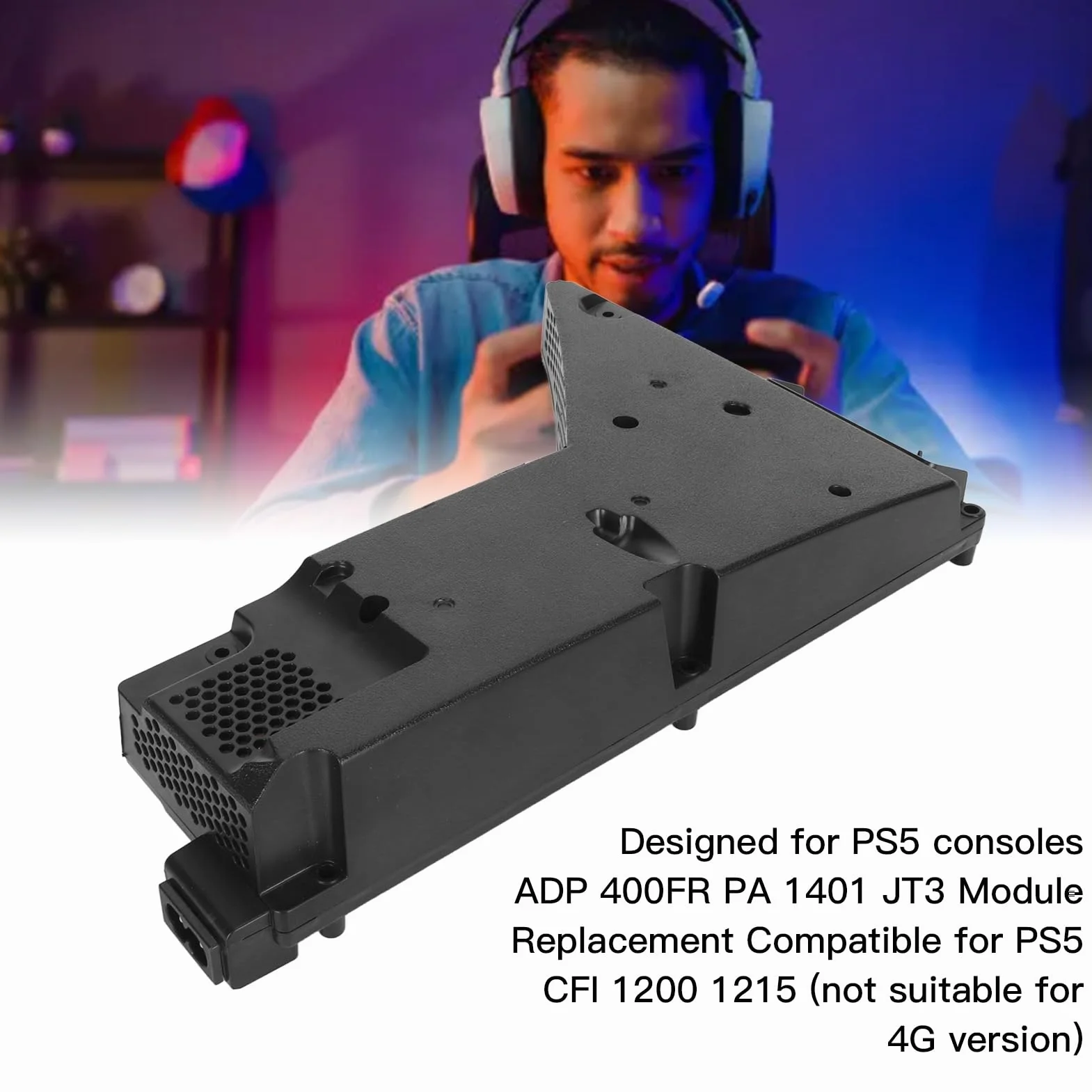 Zasilacz do PS5, ADP 400FR PA 1401 JT3 Zasilacz Wewnętrzny do PS5, Profesjonalny Zasilacz do Konsoli 100‑127 V 200‑240 V