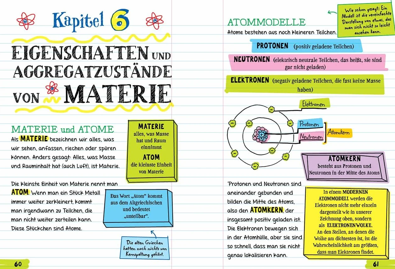 Big Fat Notebook - Alles, was du für Physik, Chemie und Bio brauchst - Das geballte Wissen von der 5. bis zur 9. Klasse. Mit Bonuswissen: Erdkunde: Nachhilfe für Physik, Chemie und Biologie