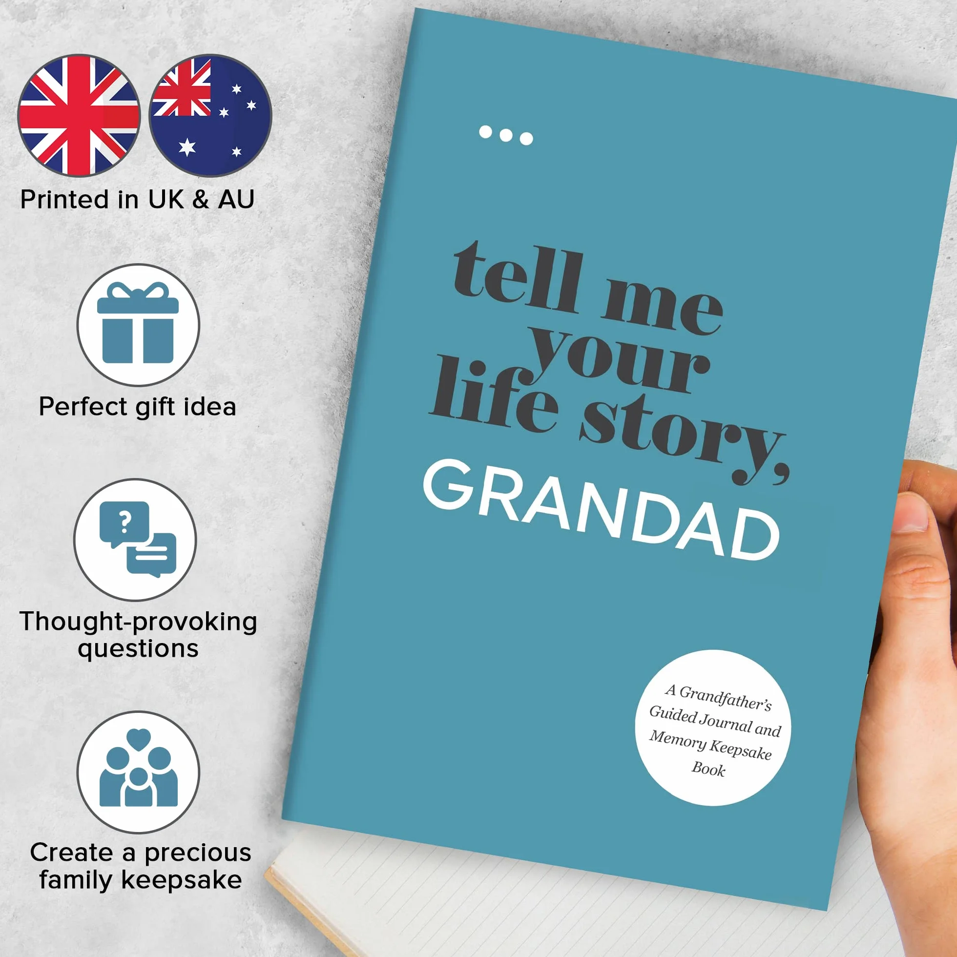Tell Me Your Life Story, Grandad: A Grandfather’s Guided Journal and Memory Keepsake Book