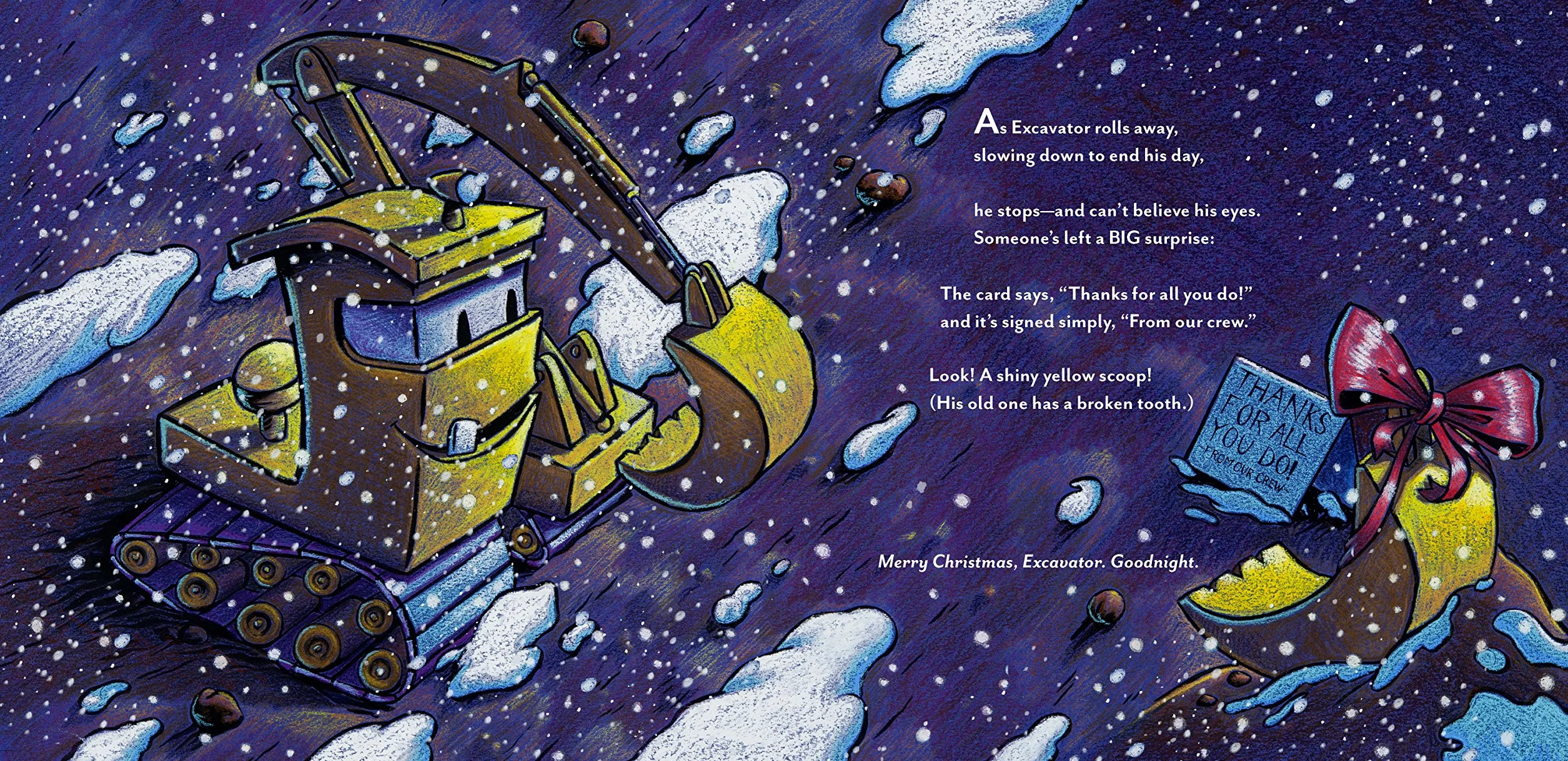 Construction Site on Christmas Night: (Christmas Book for Kids, Children's Book, Holiday Picture Book)