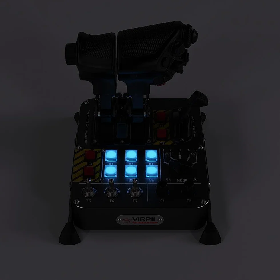 VIRPIL Controls - MongoosT-50CM3 Throttle (Dual-Engine Throttle Quadrant with Adjustable Detents, Authentic and Versatile Flight Simulator Control System, PC Gaming)