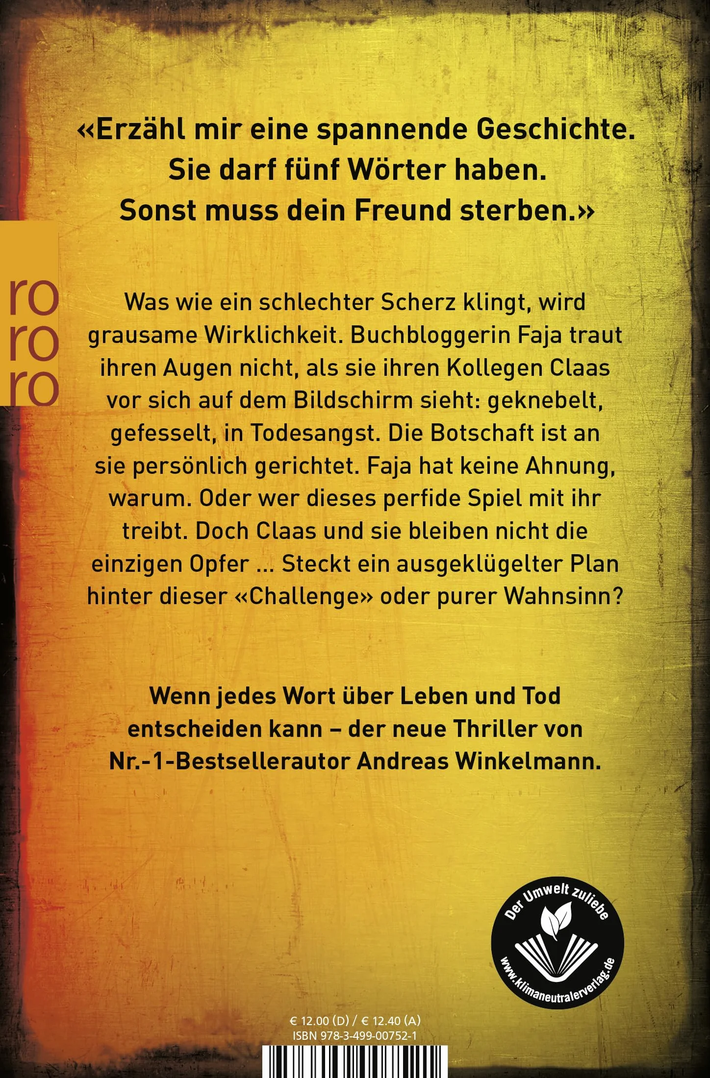 Nicht ein Wort zu viel: Thriller