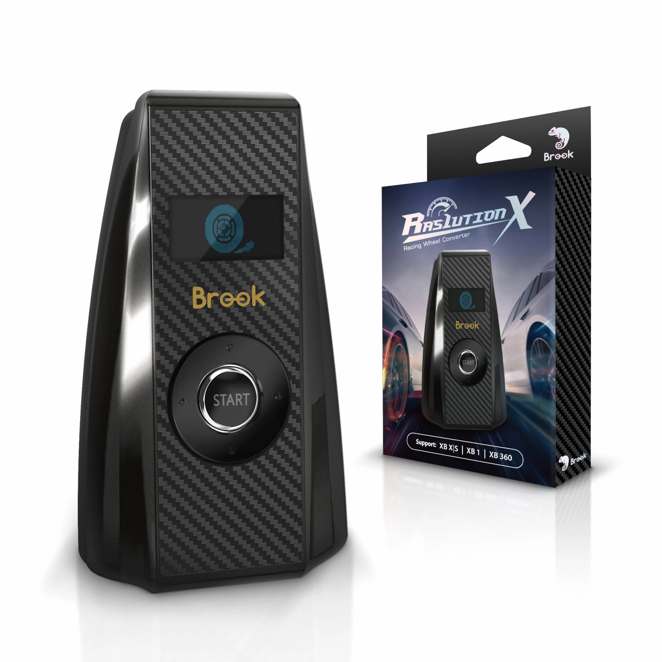 Brook Ras1ution X - Konwerter kół wyścigowych do Xbox Series X|S, Xbox One, Xbox 360 | Obsługiwane kierownice 60+ | Wymuś sprzężenie zwrotne i sterowanie aplikacją