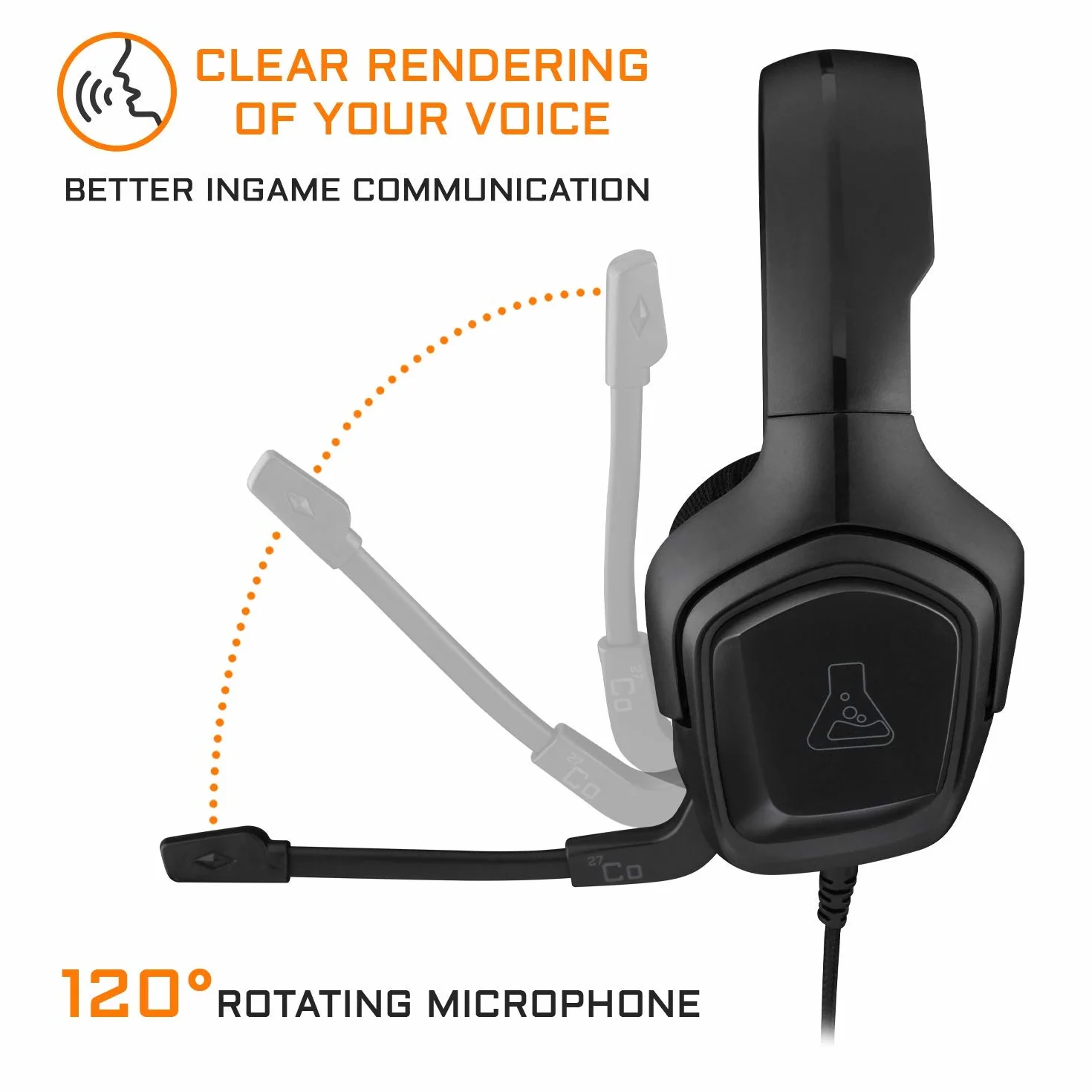 THE G-LAB KORP Cobalt Zestaw słuchawkowy dla graczy - Zestaw słuchawkowy stereo audio dla graczy, ultralekki, mocny bas - mikrofon 3,5 mm Jack dla PC PS4 PS5 Xbox One Switch Smartphone (czarny)