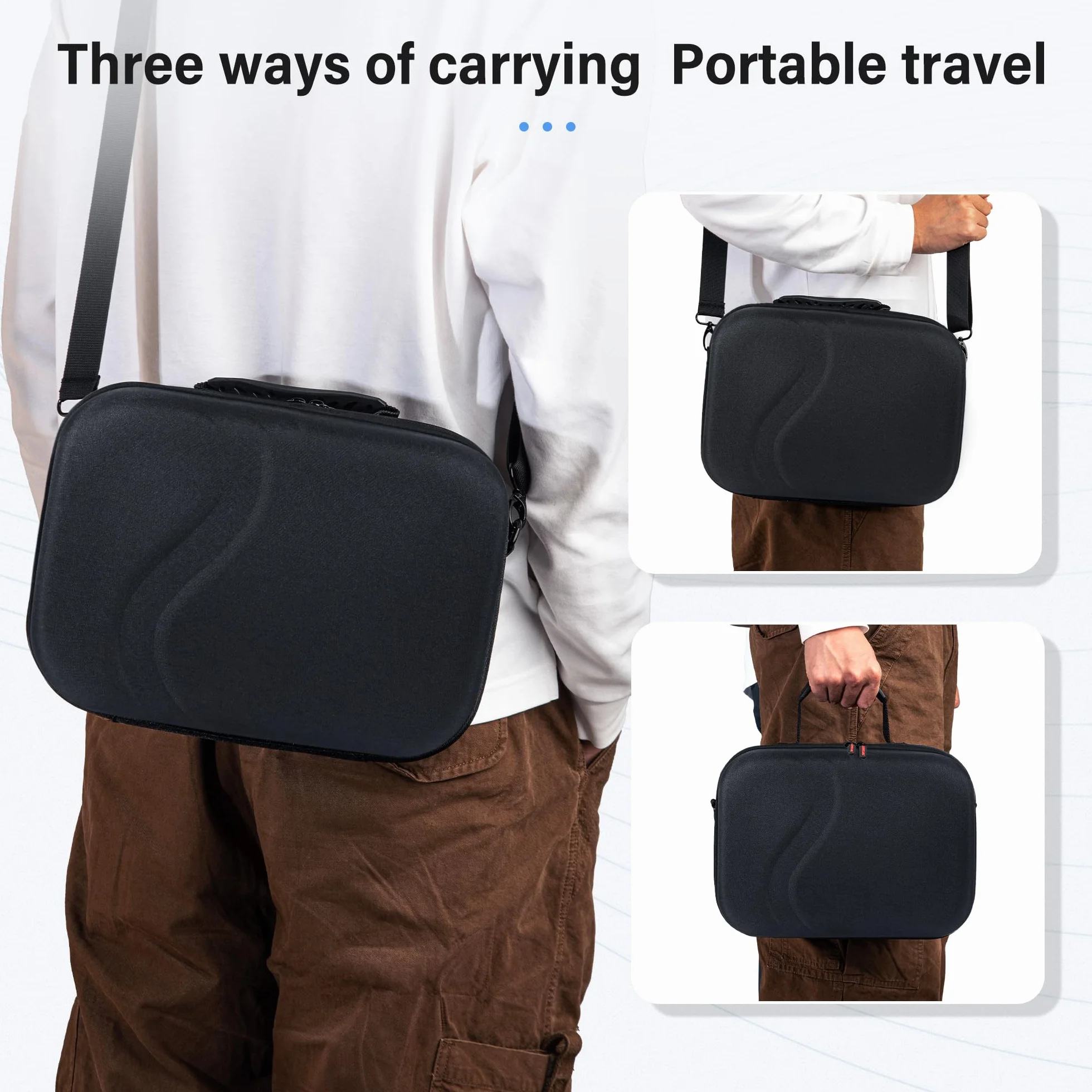 Duża torba do przenoszenia do Meta Quest 3S/3, twarde etui podróżne kompatybilne z BOBOVR S3 Pro/Kiwi Design, pasek na głowę, kontroler quest i akcesoria, przenośna torba podróżna z twardą obudową